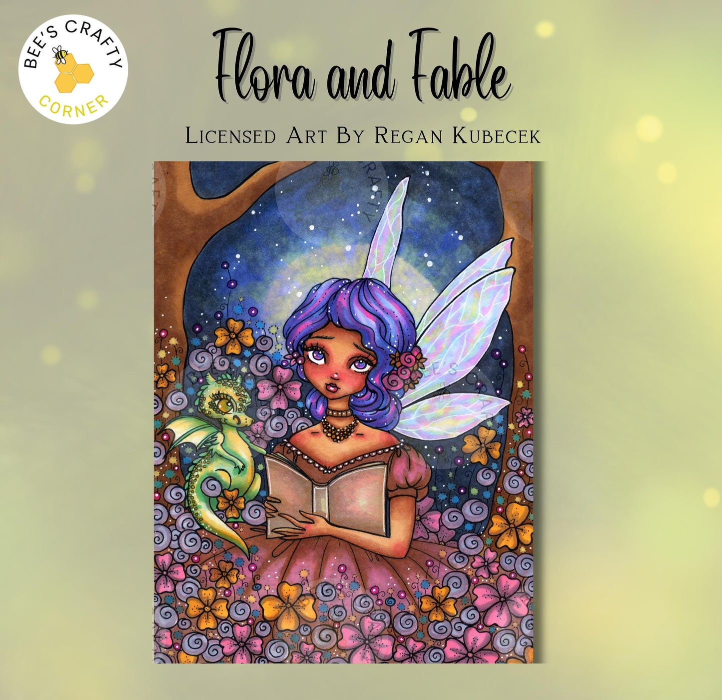 Flora and Fable by Regan Kubecek - Licensed Diamond Painting Release Paper