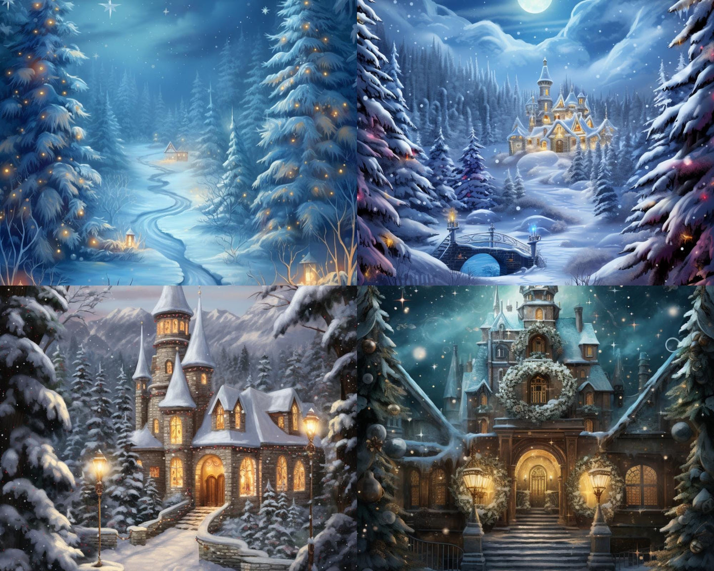 Enchanted Christmas - Theme Pack Reusable Diamond Painting Release Paper