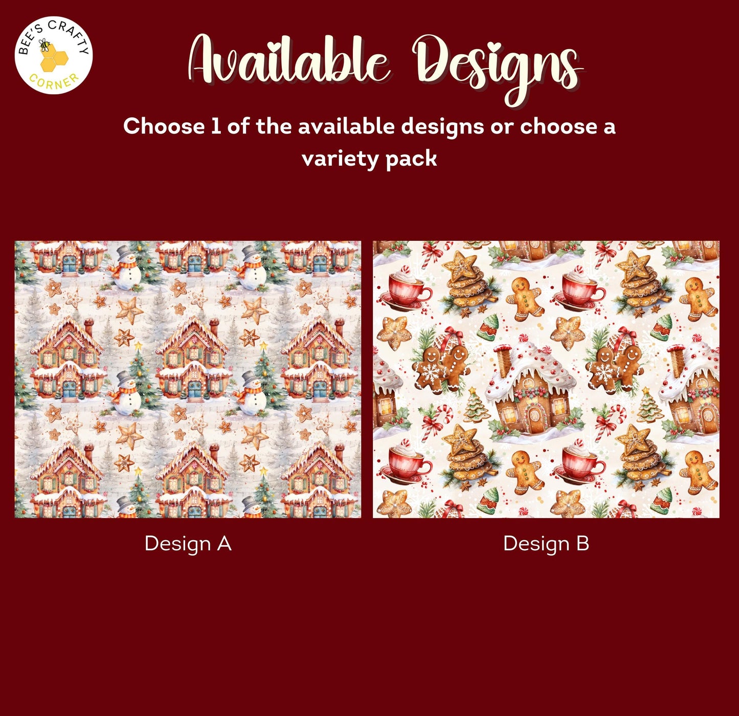 Gingerbread Houses - Reusable Patterned Diamond Painting Release Paper