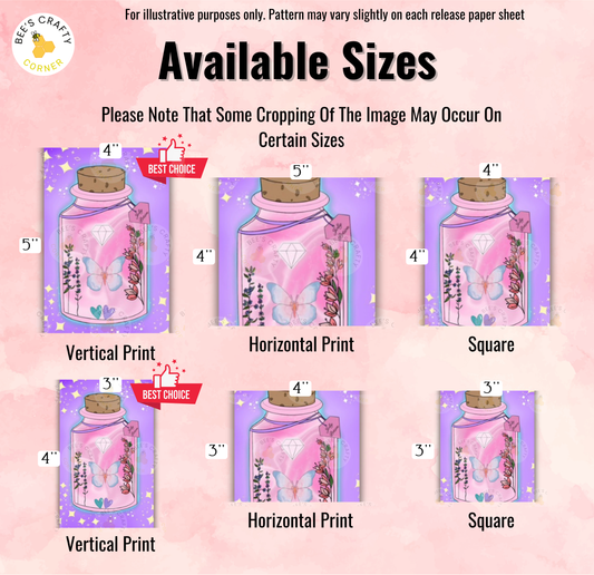 the instructions for how to make a pink fairy jar