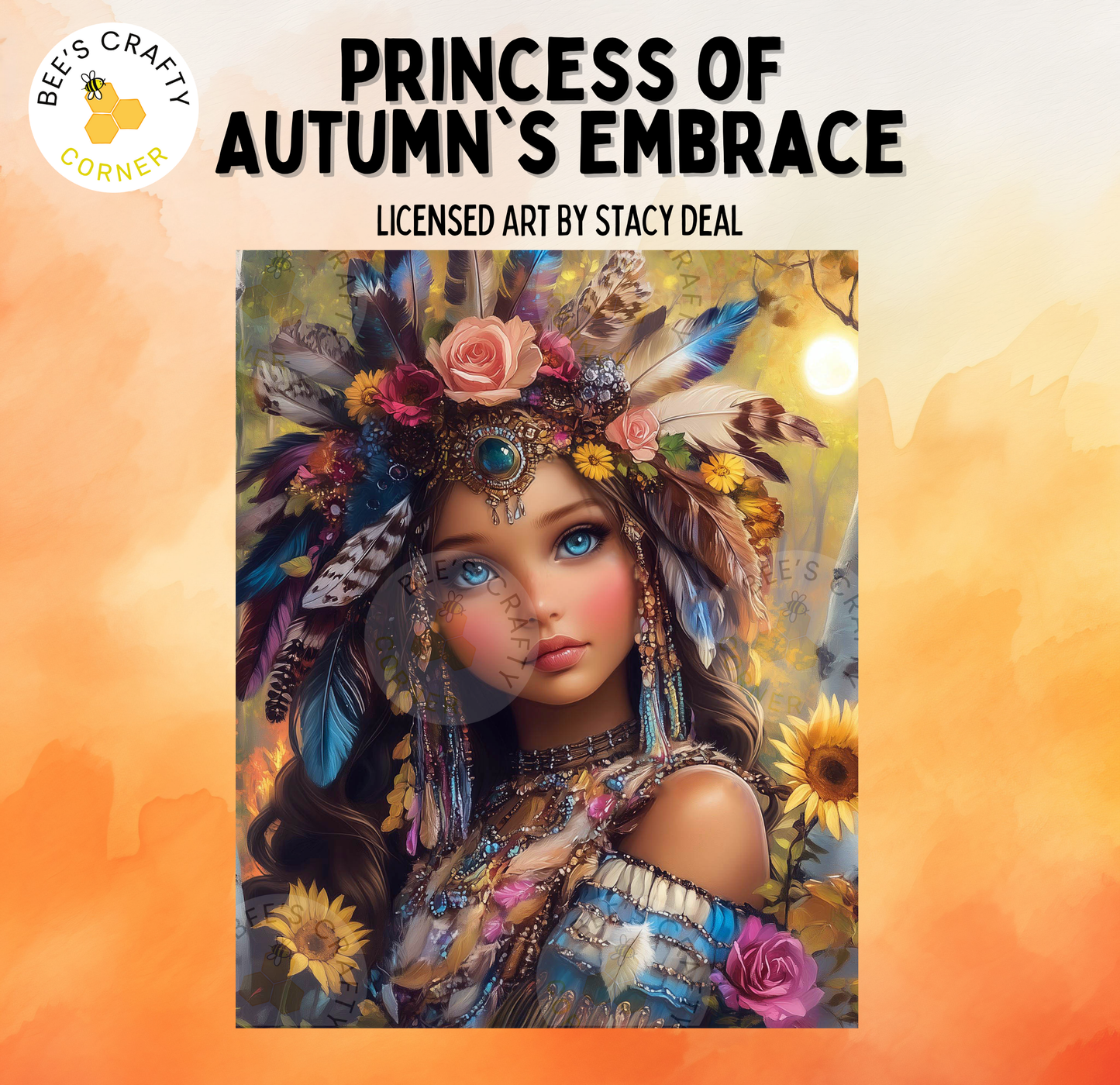 Princess of Autumn's Embrace by Stacy Deal - Licensed Diamond Painting Release Paper