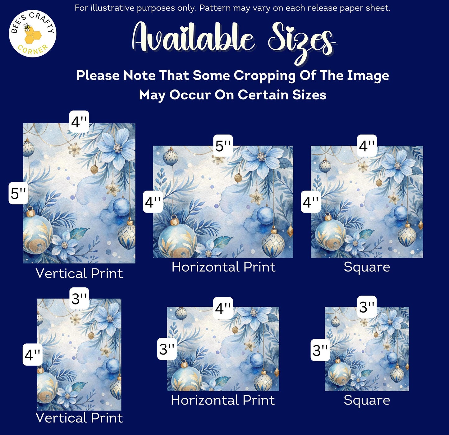 Blue Christmas - Theme Pack Reusable Diamond Painting Release Paper