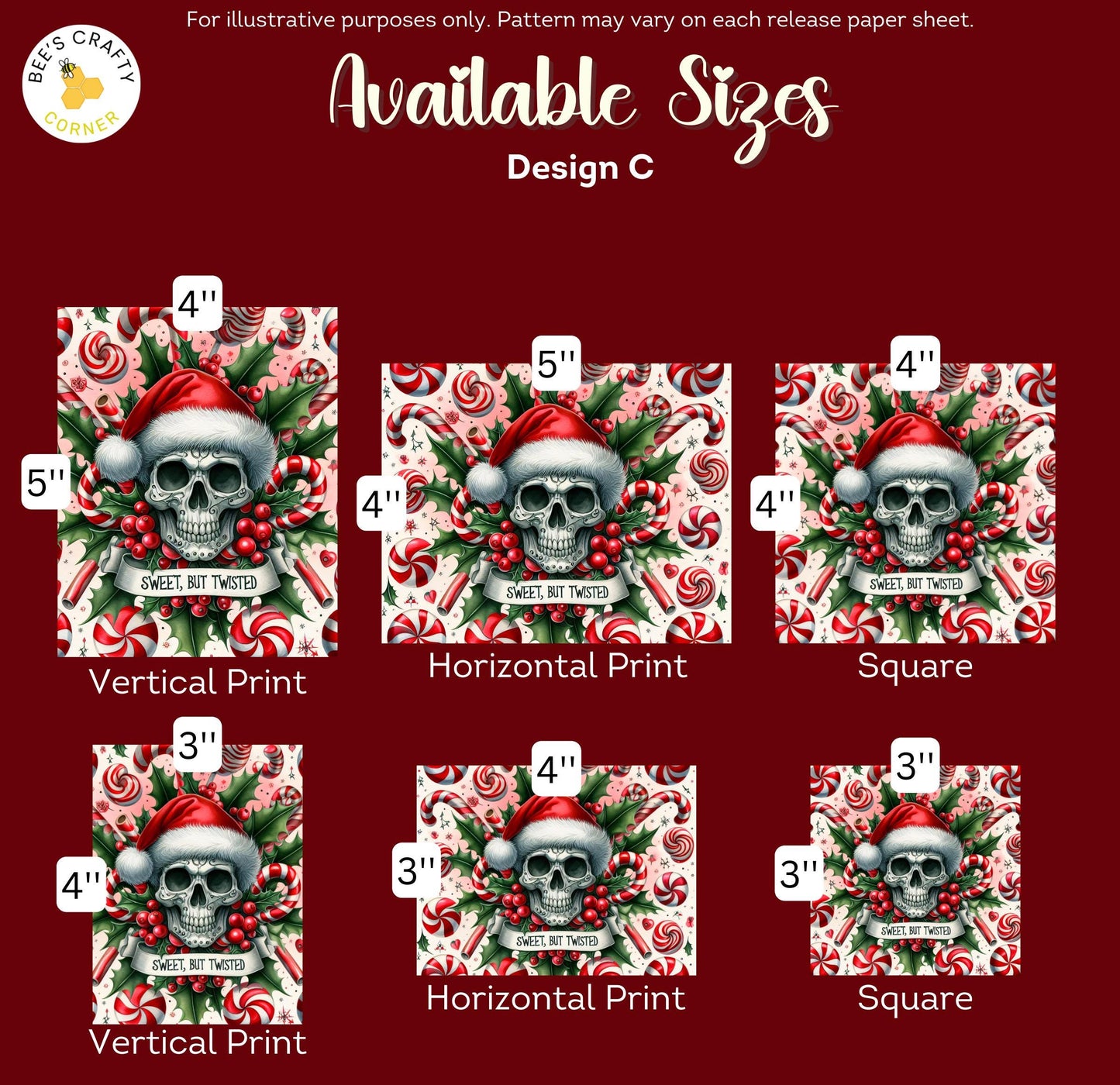 Sweet but Twisted - Reusable Patterned Diamond Painting Release Paper