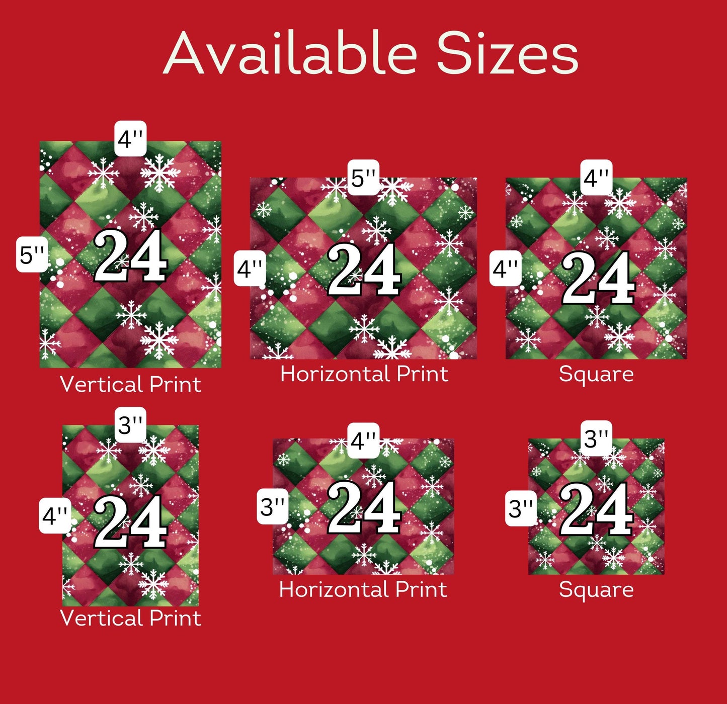 Christmas Advent Sets - Reusable Numbered Diamond Painting Release Paper