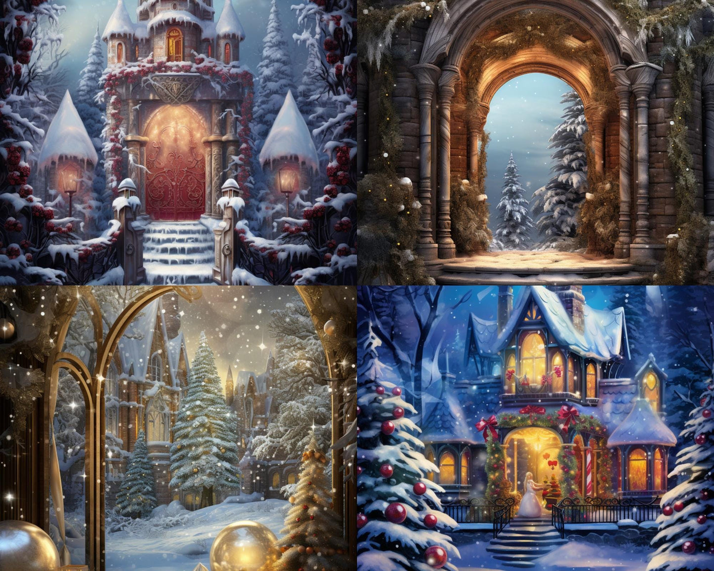 Enchanted Christmas - Theme Pack Reusable Diamond Painting Release Paper