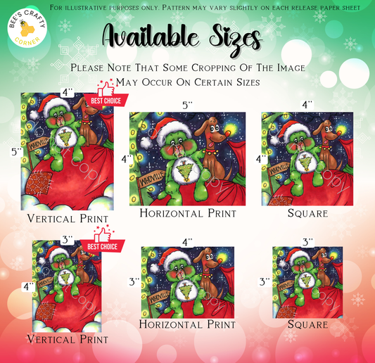 Grinchy Hugs by ©Regan Kubecek - Licensed Diamond Painting Release Paper