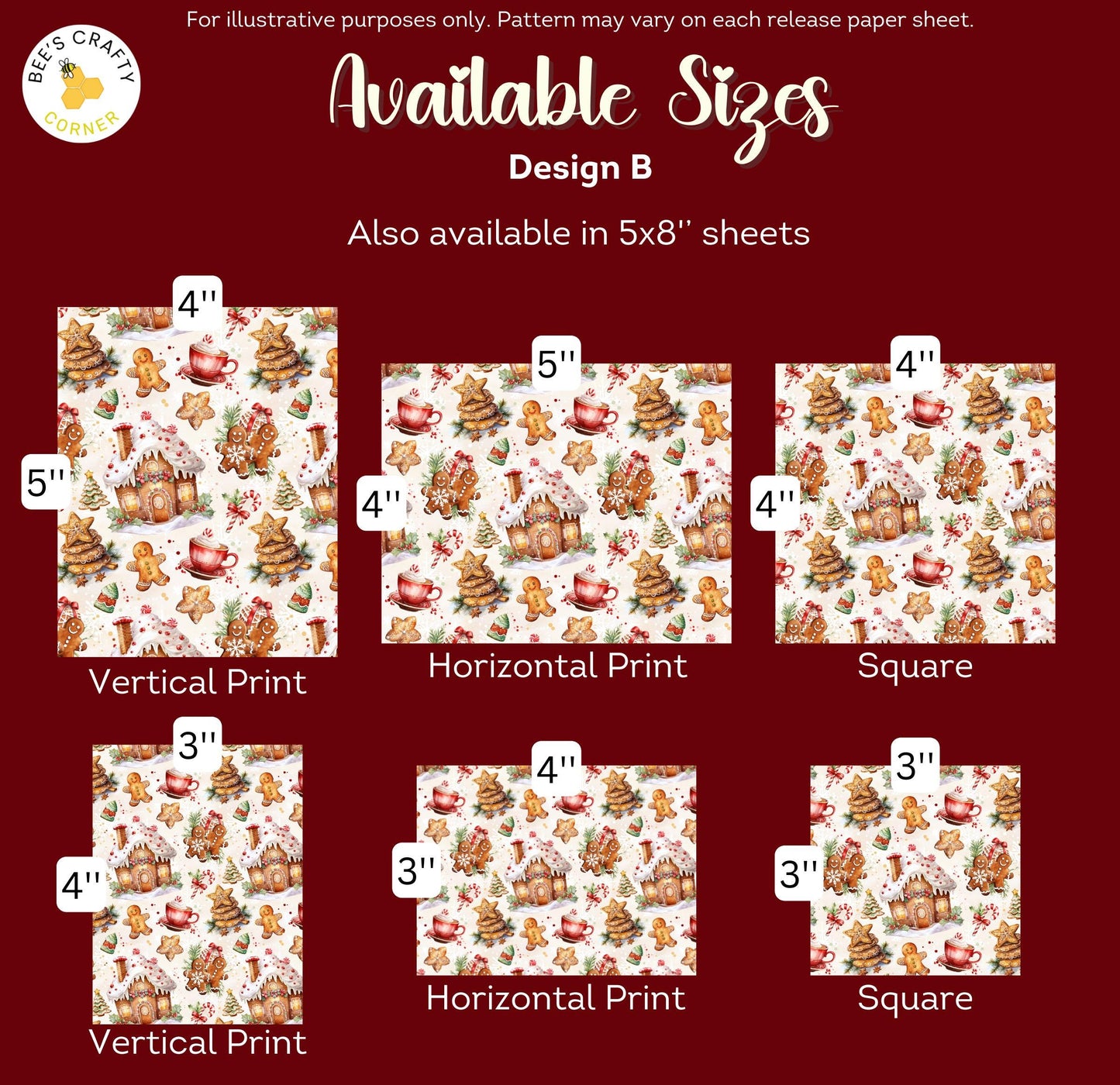 Gingerbread Houses - Reusable Patterned Diamond Painting Release Paper