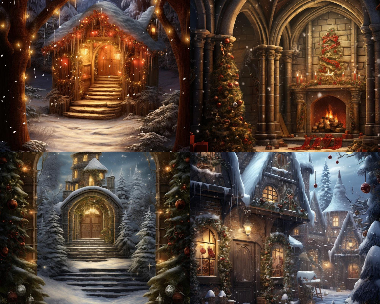Enchanted Christmas - Theme Pack Reusable Diamond Painting Release Paper