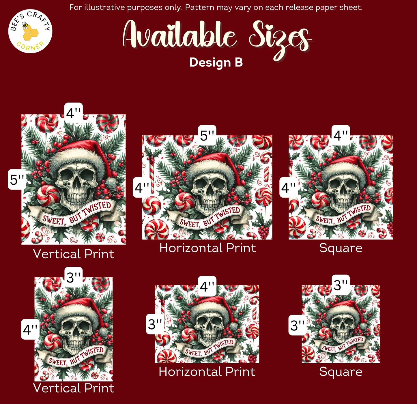 Sweet but Twisted - Reusable Patterned Diamond Painting Release Paper