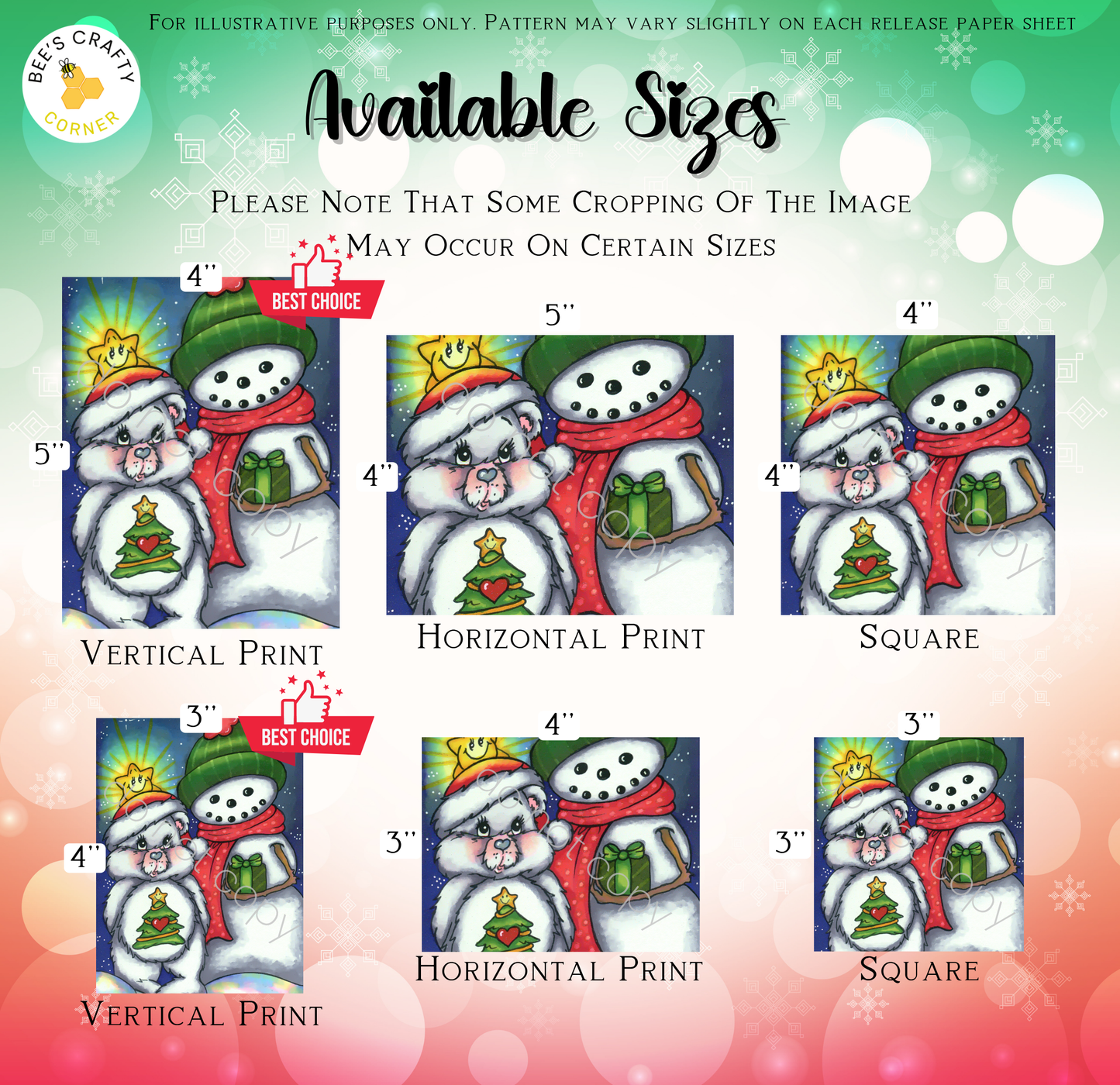 Care Bear Snowman by Regan Kubecek - Licensed Diamond Painting Release Paper