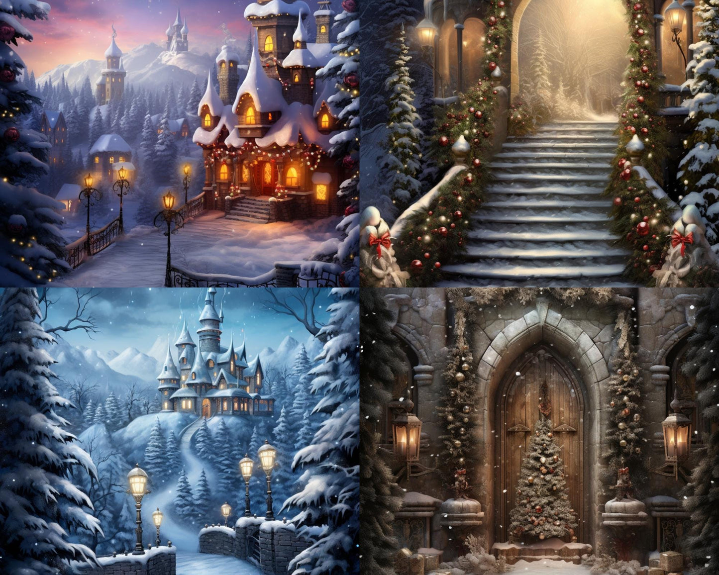 Enchanted Christmas - Theme Pack Reusable Diamond Painting Release Paper