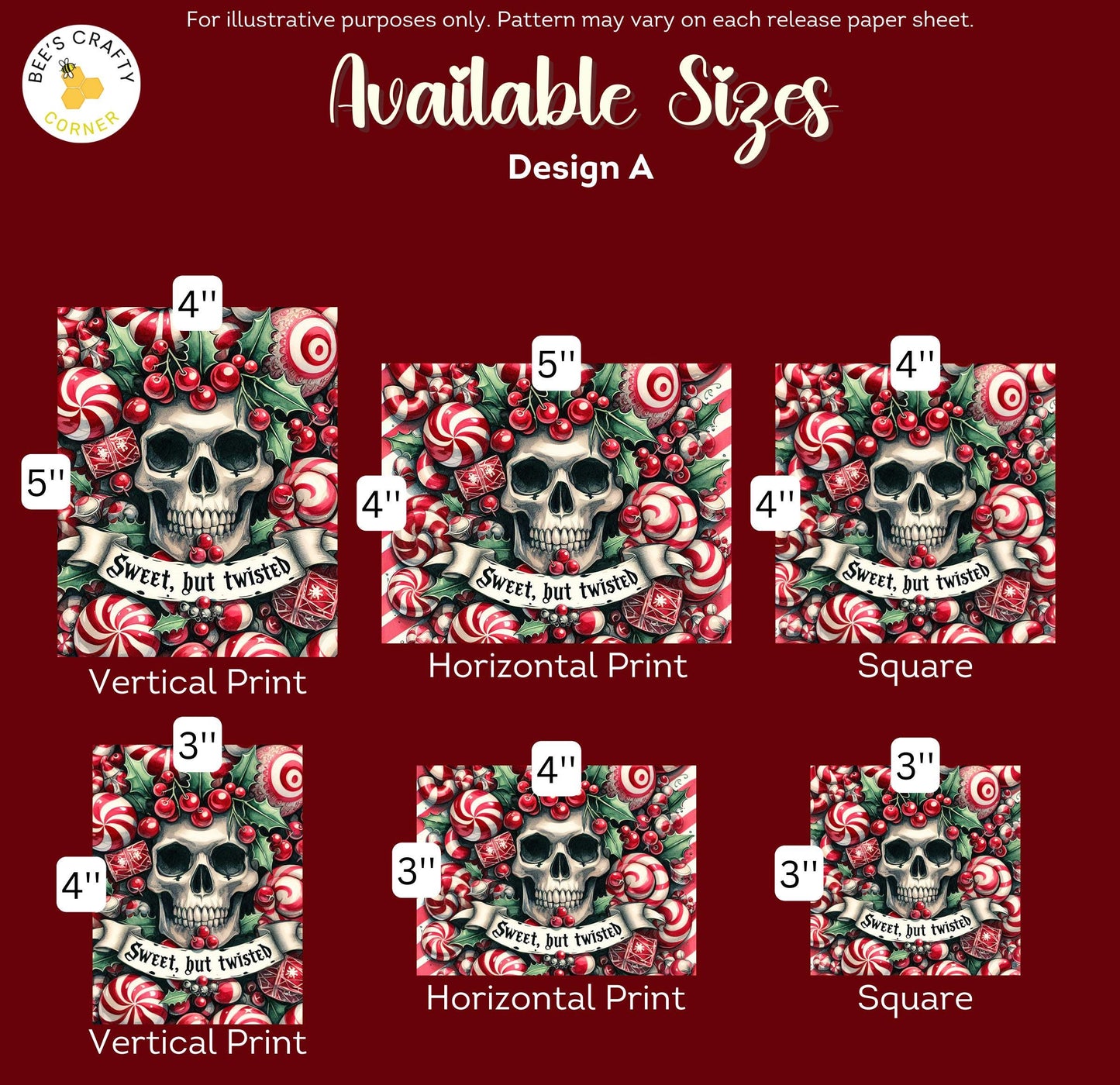 Sweet but Twisted - Reusable Patterned Diamond Painting Release Paper