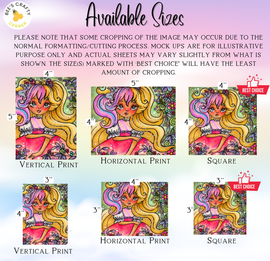 a drawing of a girl with long blonde hair