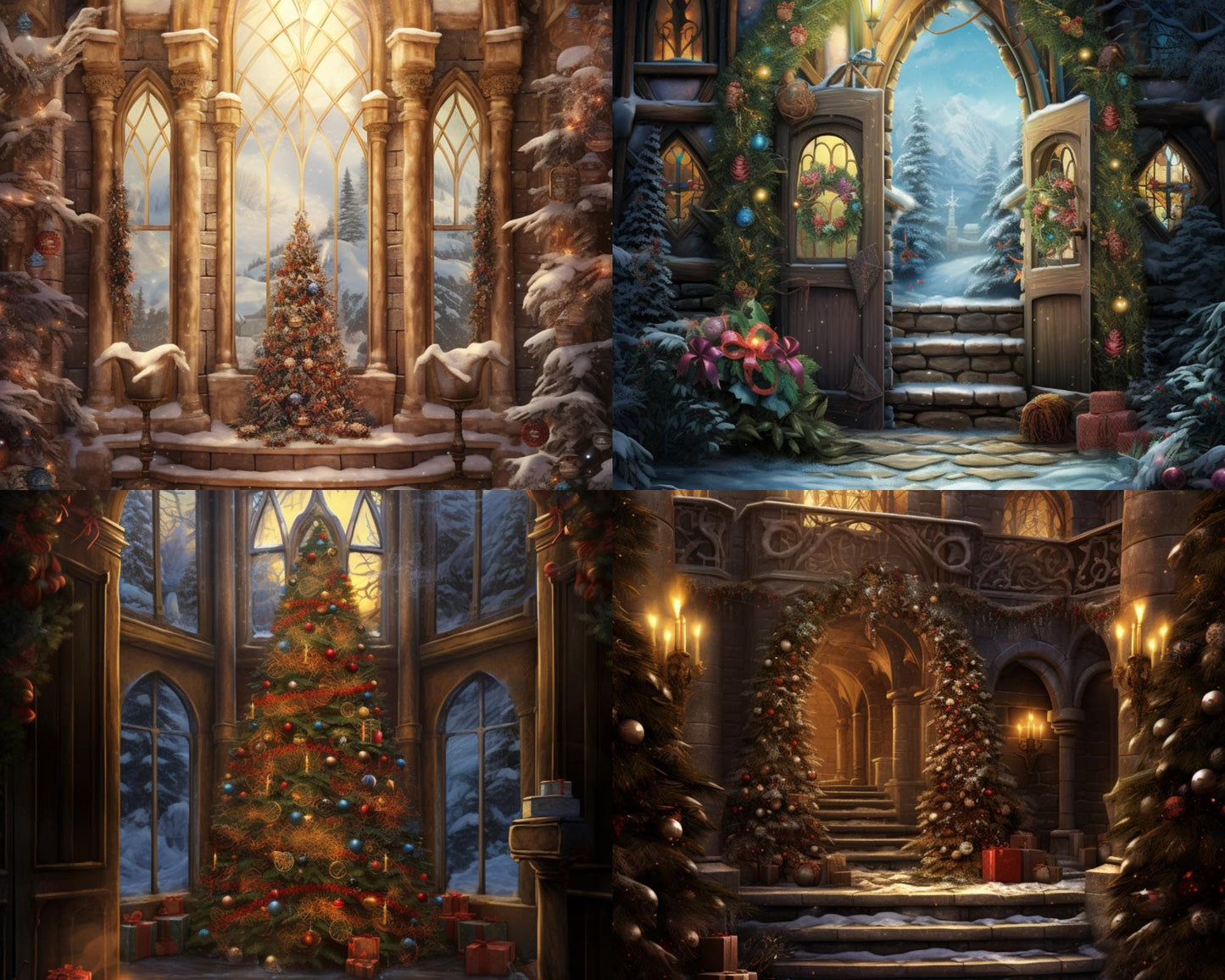 Enchanted Christmas - Theme Pack Reusable Diamond Painting Release Paper