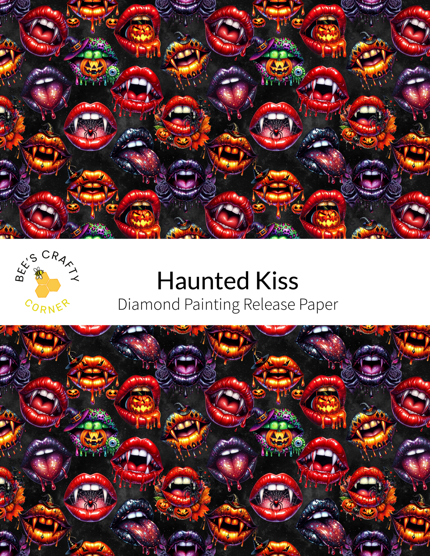 The image is a collage of various Halloween-themed images, including spooky creatures, pumpkins, and other Halloween-related elements. The collage is filled with a variety of colors, including red, orange, purple, and black, creating a festive and spooky atmosphere.
