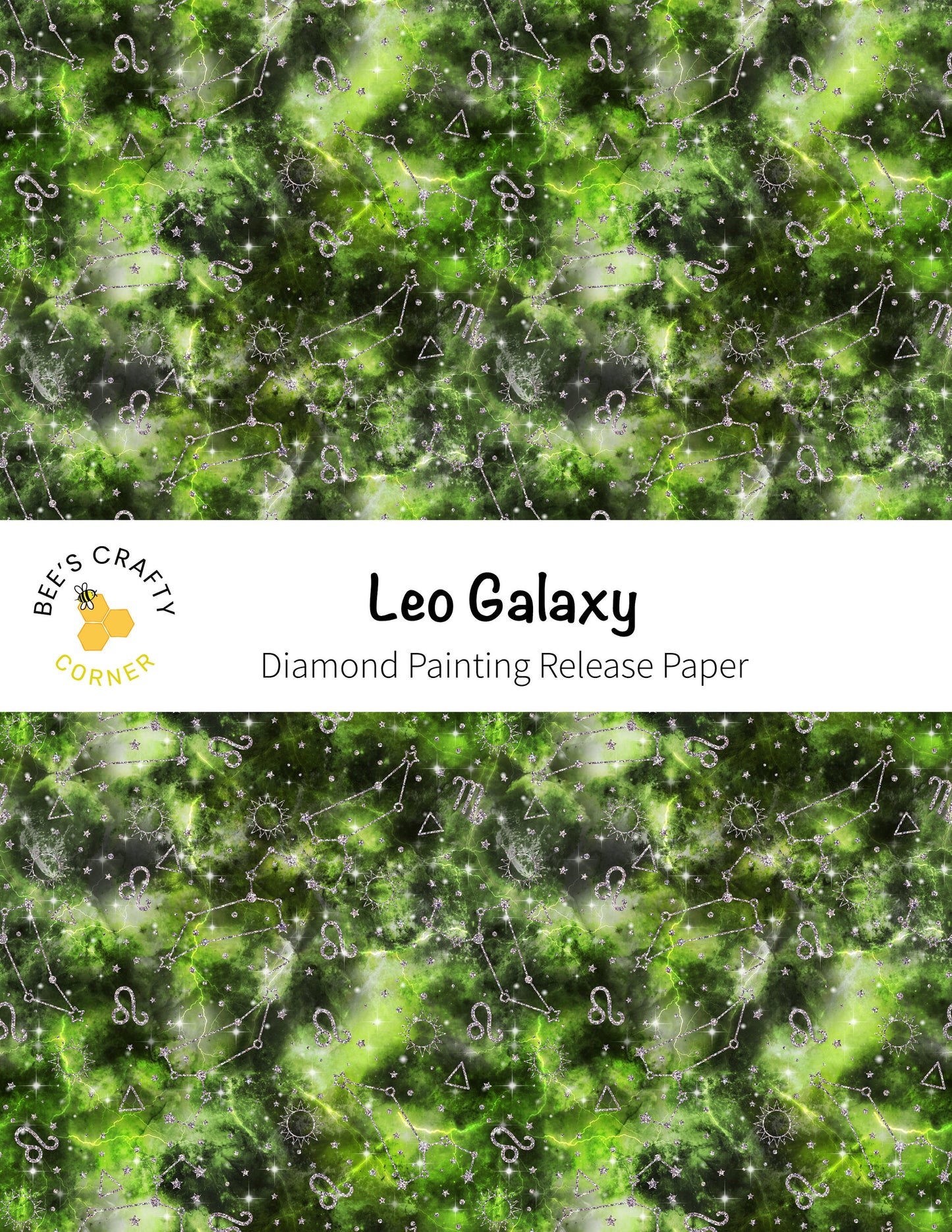 RELEASE PAPER | Leo Galaxy - Reusable Patterned Diamond Painting Release Paper