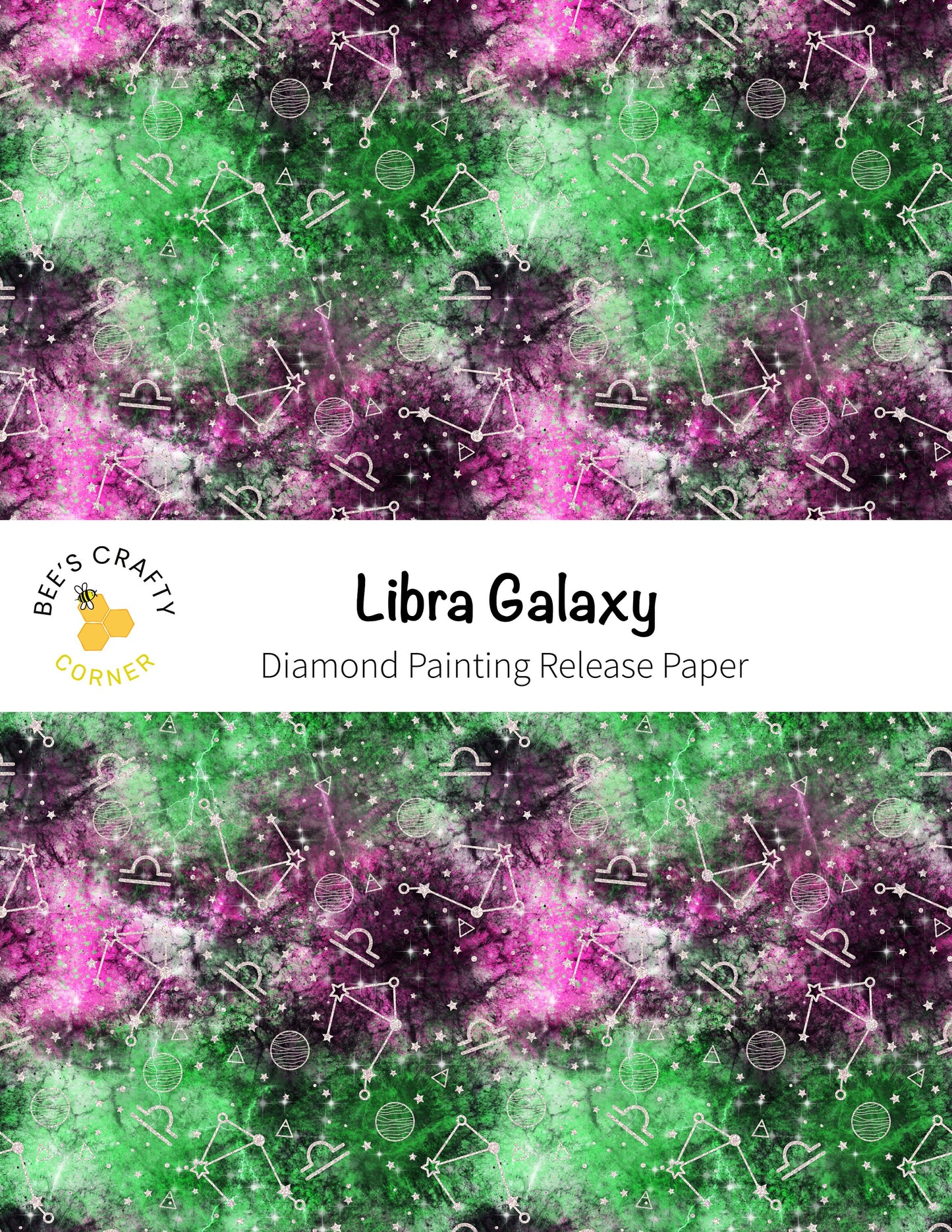 RELEASE PAPER | Libra Galaxy - Reusable Patterned Diamond Painting Release Paper