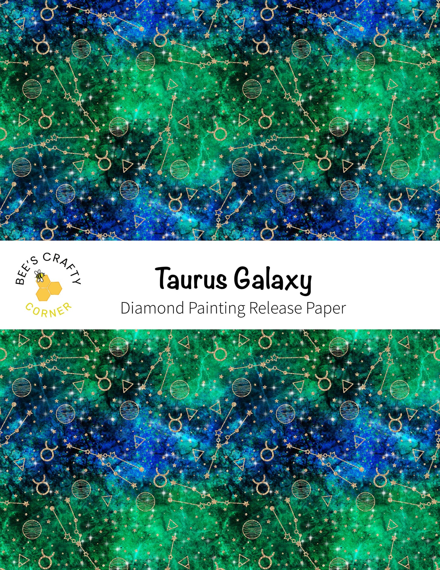 RELEASE PAPER | Taurus Galaxy - Reusable Patterned Diamond Painting Release Paper