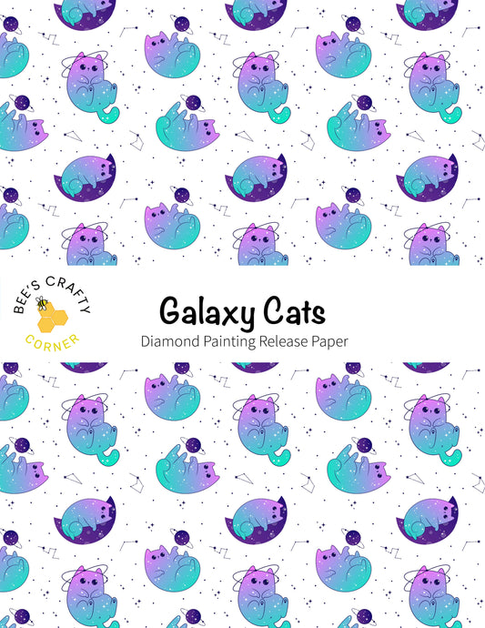 RELEASE PAPER | Galaxy Cats - Reusable Patterned Diamond Painting Release Paper