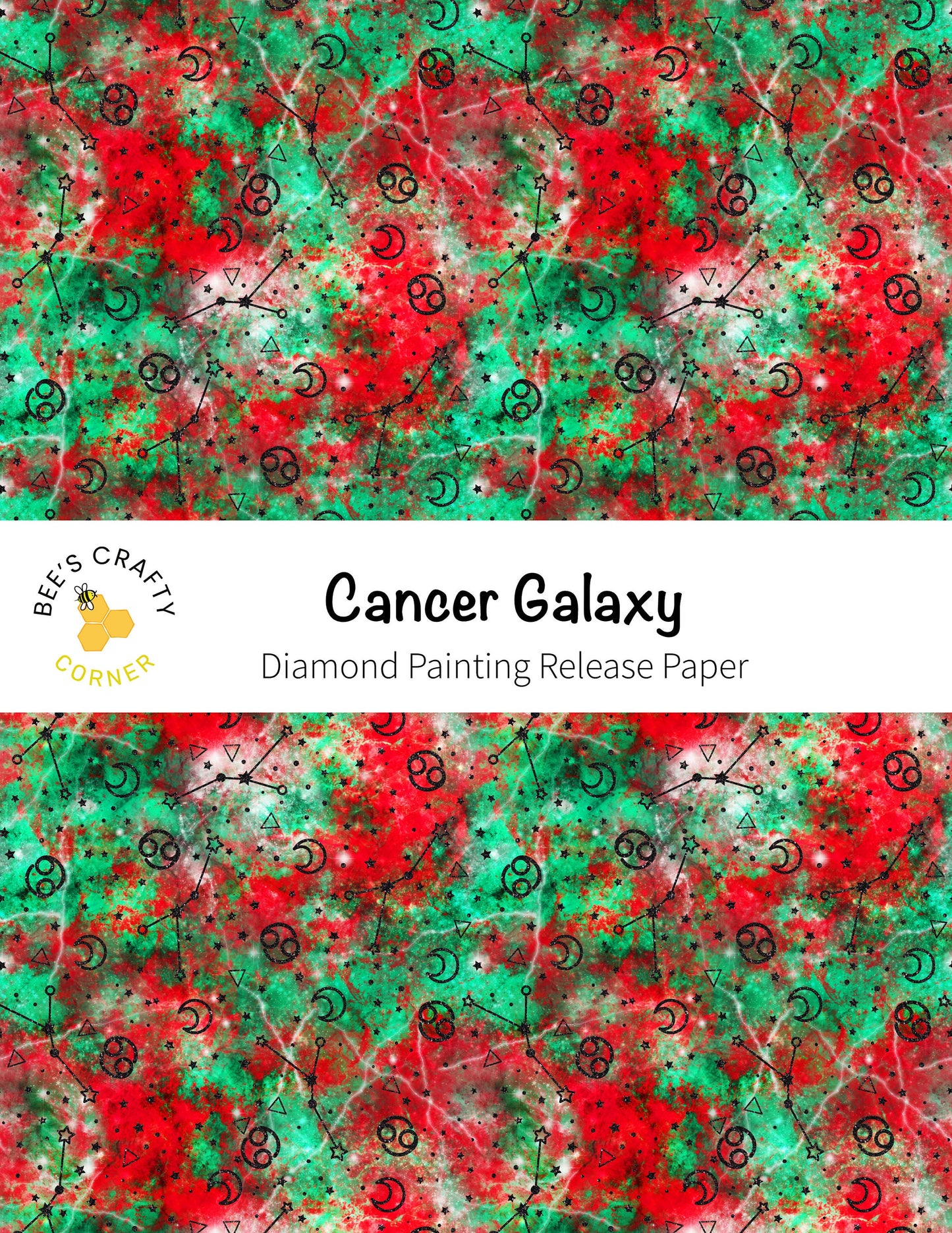 RELEASE PAPER | Cancer Galaxy - Reusable Patterned Diamond Painting Release Paper