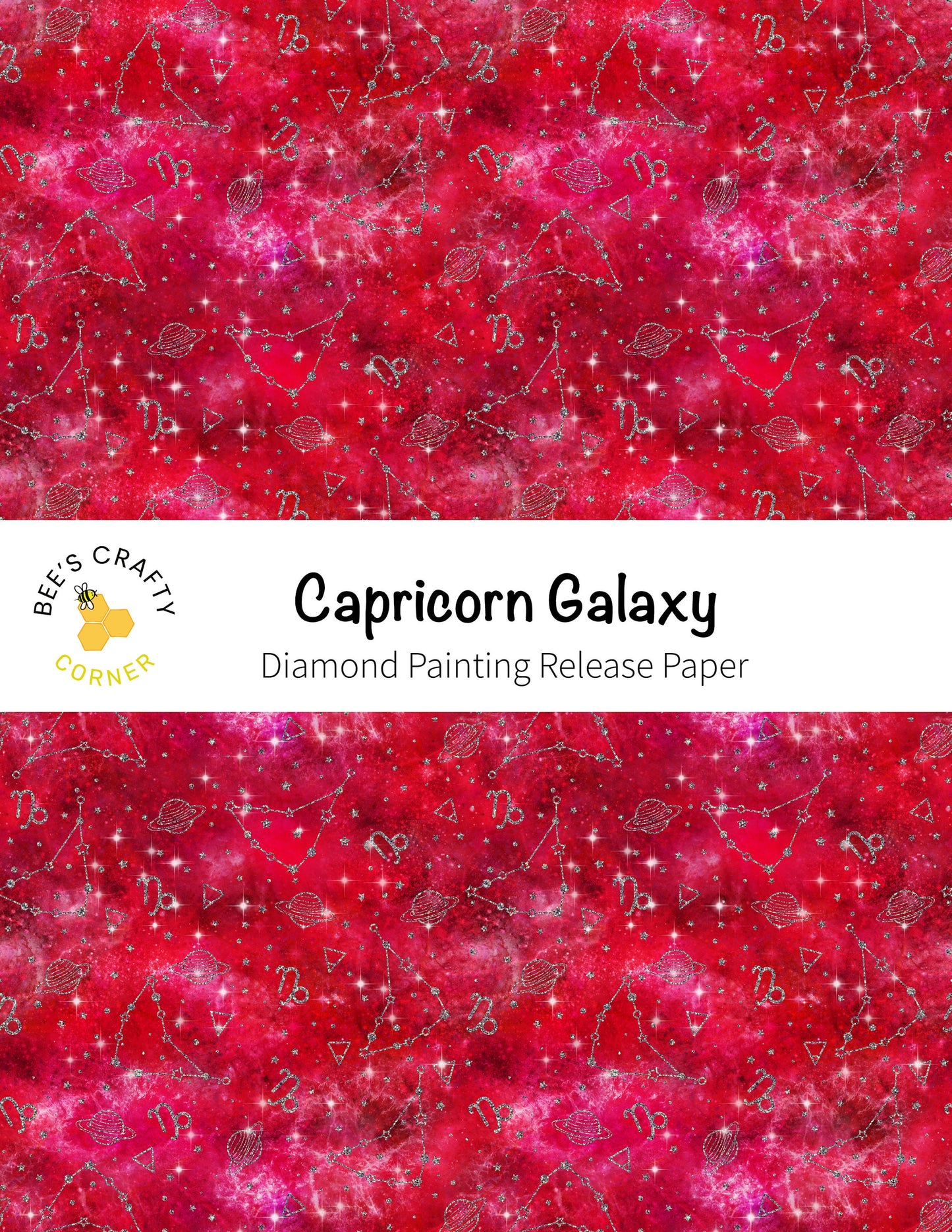 RELEASE PAPER | Capricorn Galaxy - Reusable Patterned Diamond Painting Release Paper