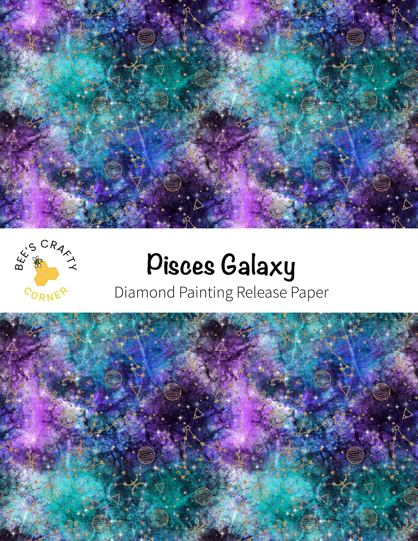 RELEASE PAPER | Pisces Galaxy - Reusable Patterned Diamond Painting Release Paper
