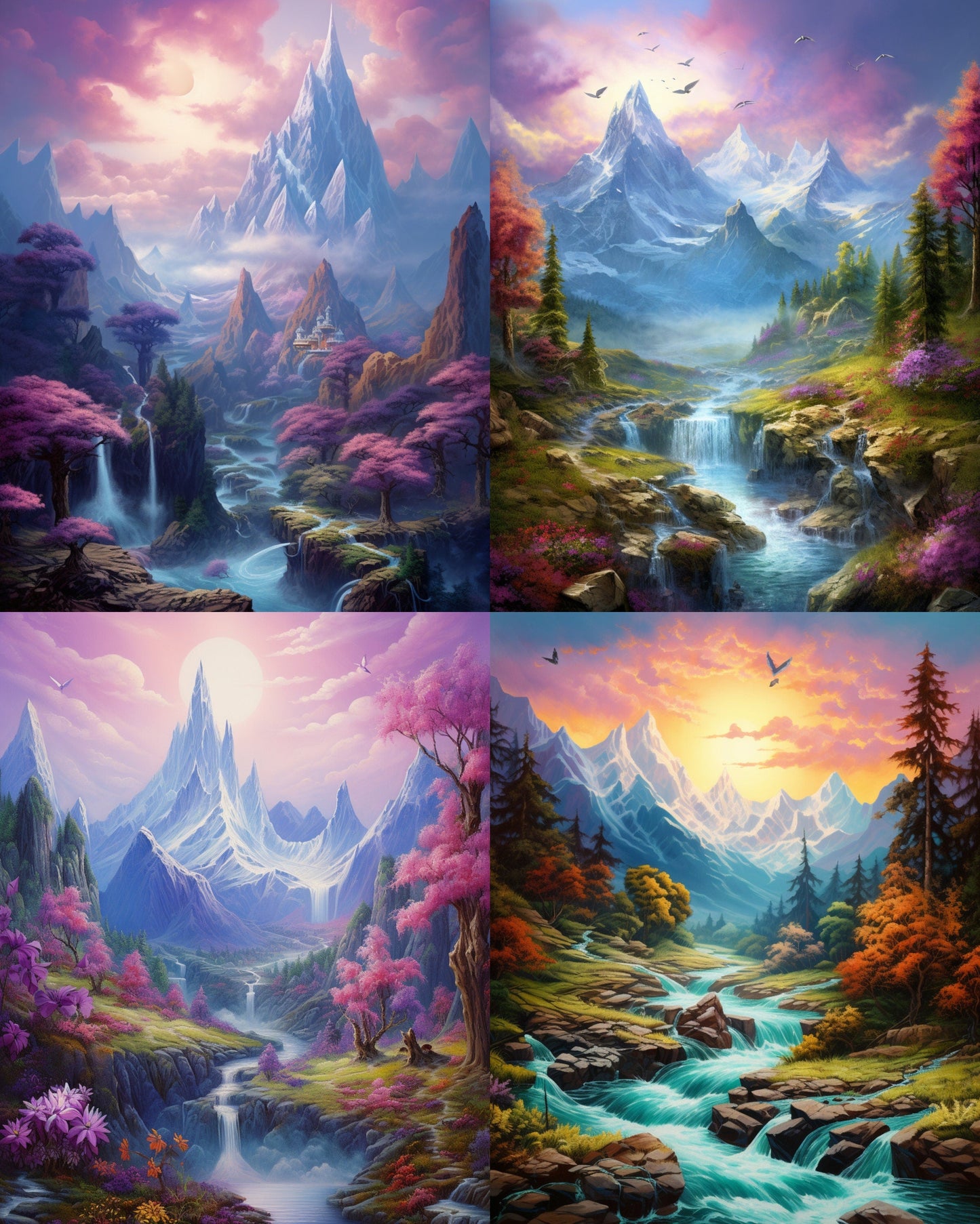 RELEASE PAPER | Mountain Rivers - Theme Pack Reusable Diamond Painting Release Paper
