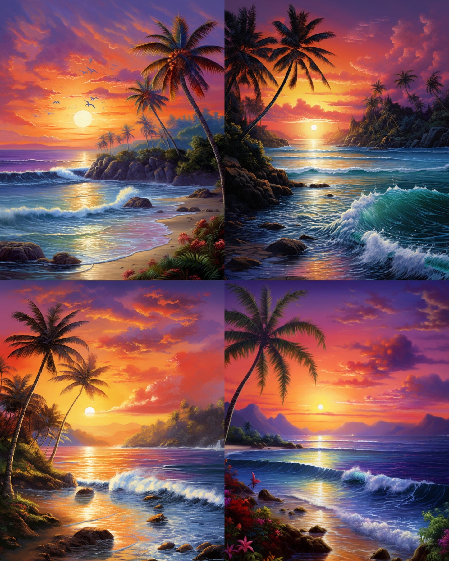 RELEASE PAPER | Sunset Beaches - Theme Pack Reusable Diamond Painting Release Paper