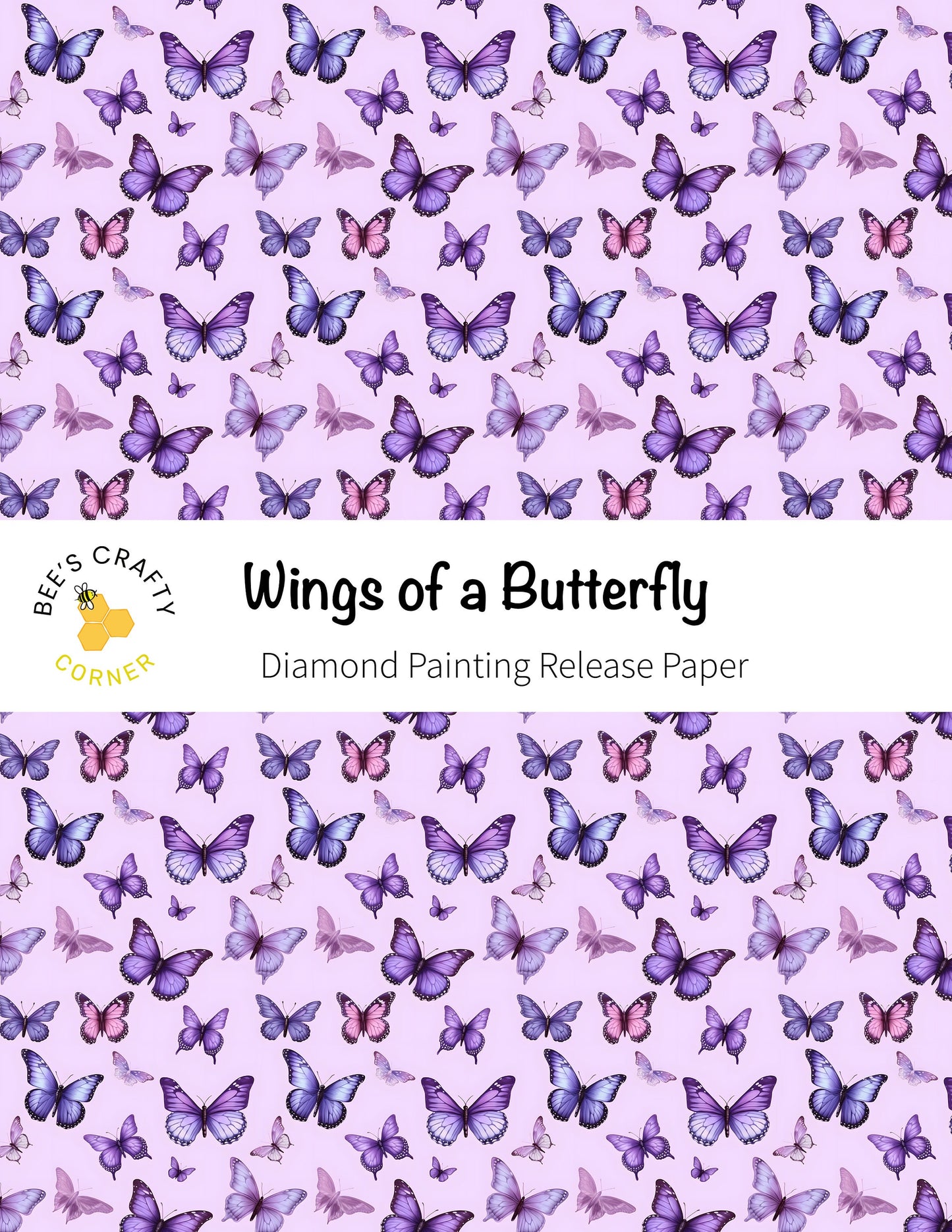 RELEASE PAPER | Wings of a Butterfly Reusable Patterned Diamond Painting Release Paper