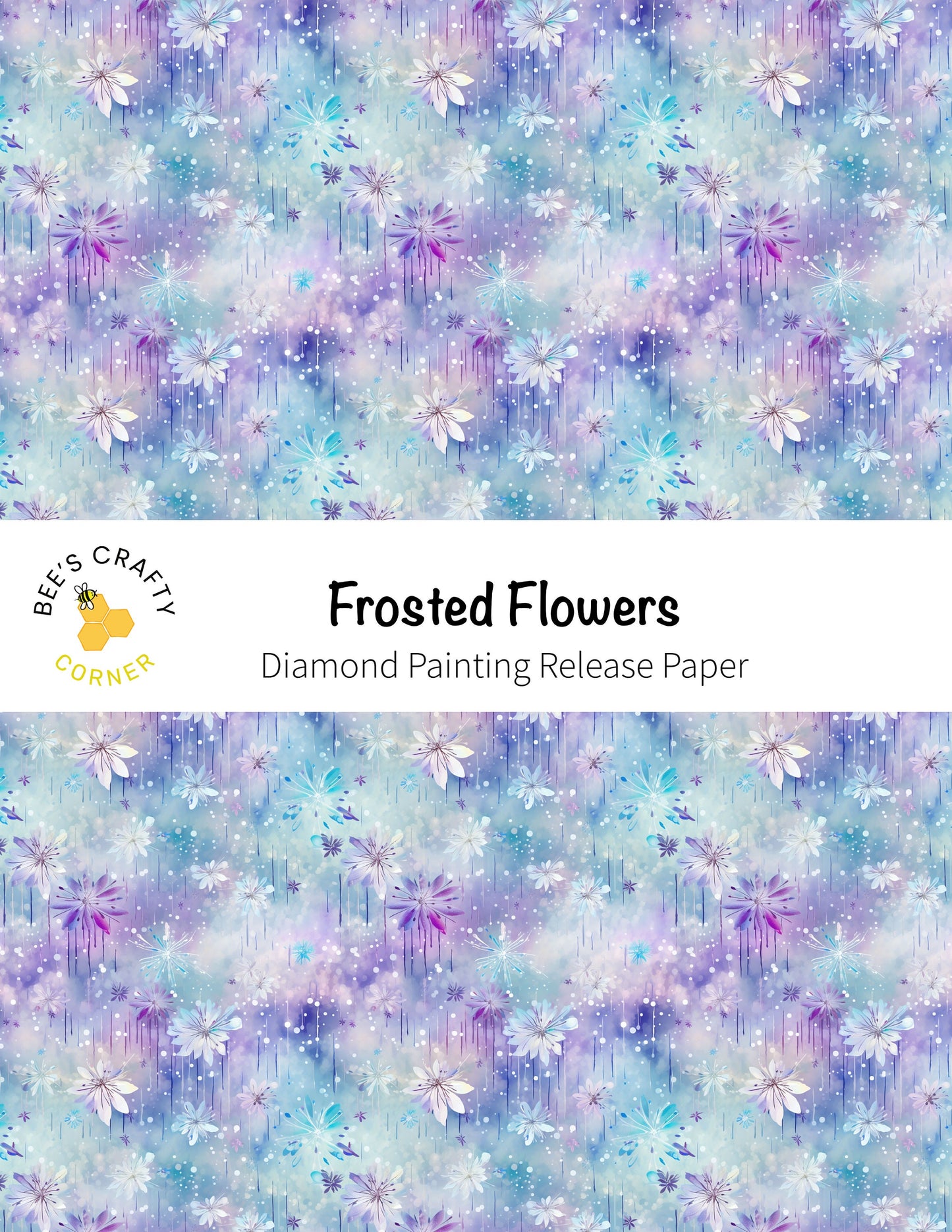 RELEASE PAPER | Frosted Flowers - Reusable Patterned Diamond Painting Release Paper