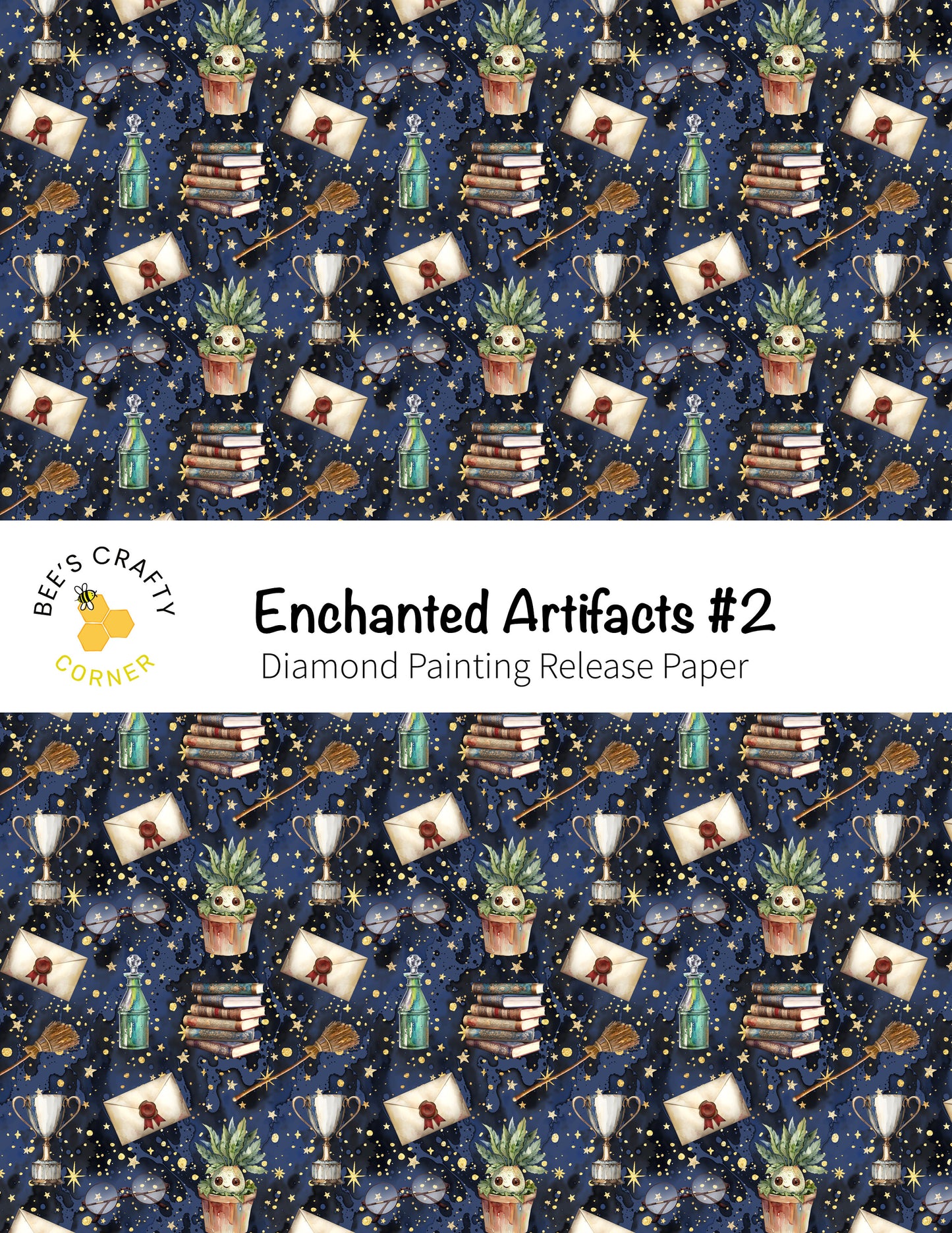 RELEASE PAPER | Enchanted Artifacts #2 - Reusable Patterned Diamond Painting Release Paper