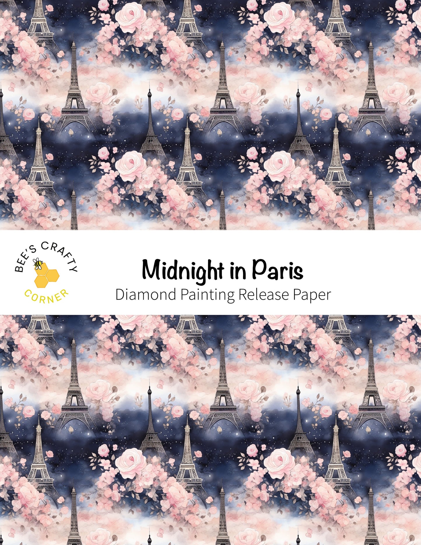 RELEASE PAPER | Midnight In Paris - Reusable Patterned Diamond Painting Release Paper