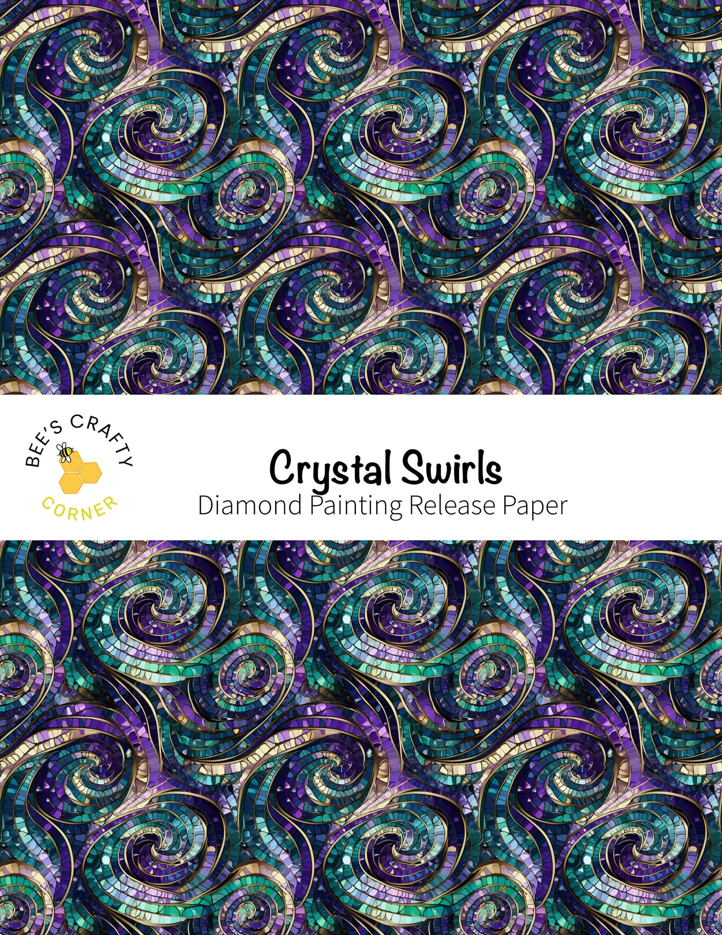RELEASE PAPER | Crystal Swirls - Reusable Patterned Diamond Painting Release Paper