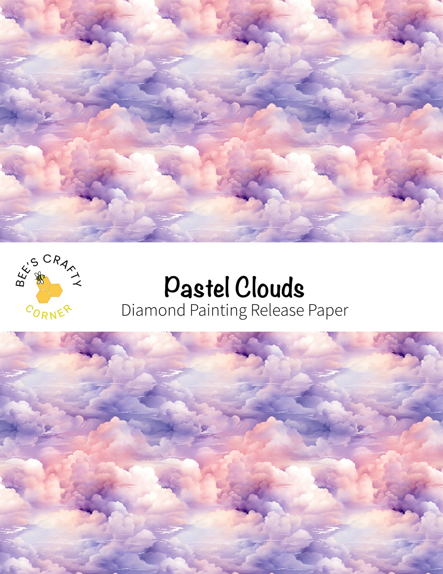 RELEASE PAPER | Pastel Clouds - Reusable Patterned Diamond Painting Release Paper