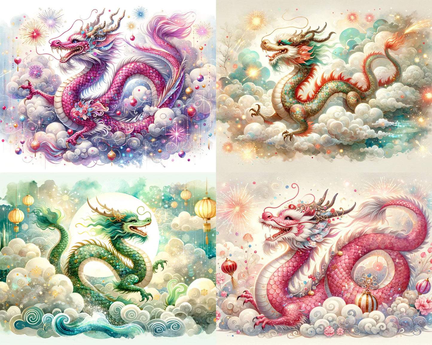 RELEASE PAPER | Year of the Dragon - Theme Pack Reusable Diamond Painting Release Paper