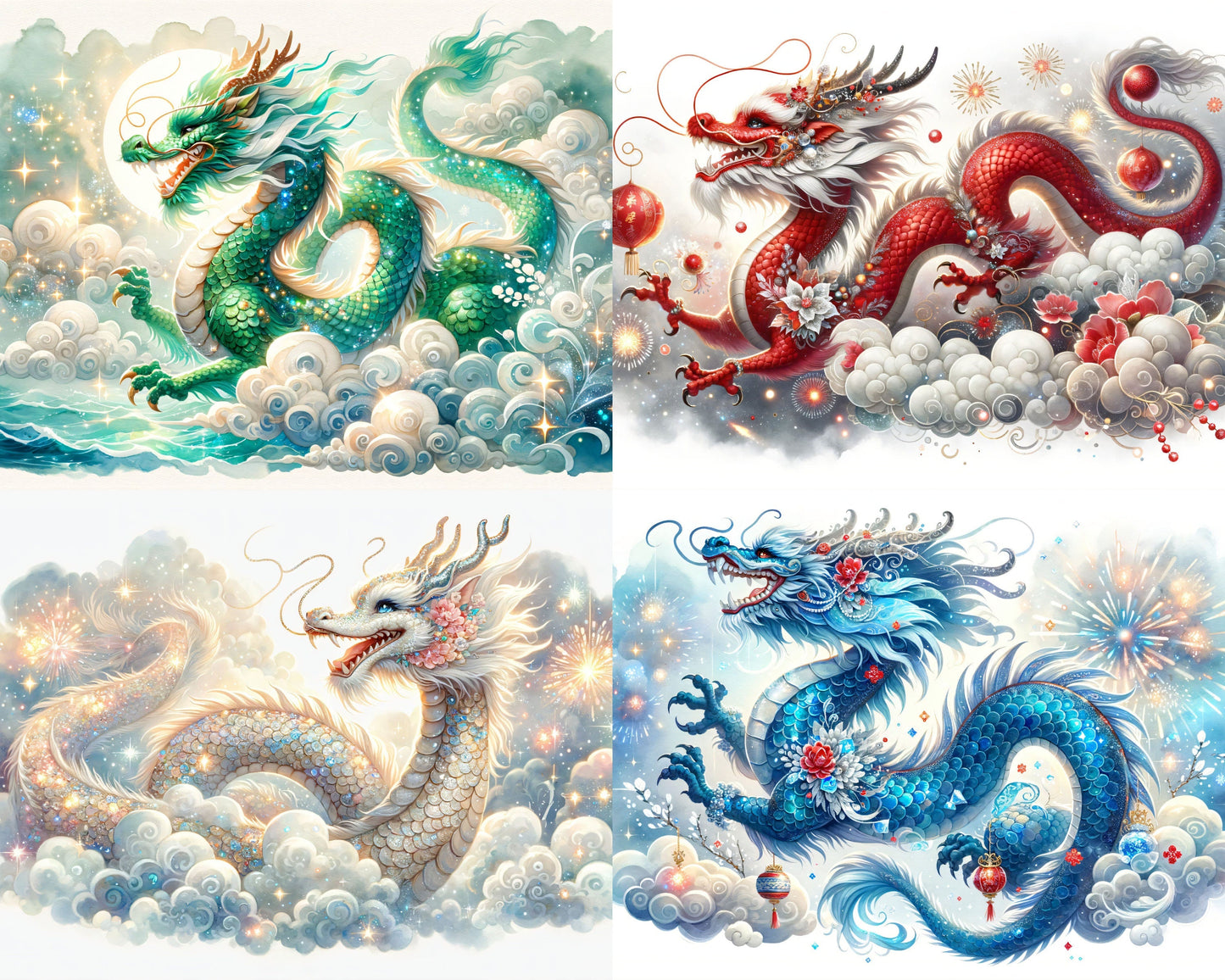 RELEASE PAPER | Year of the Dragon - Theme Pack Reusable Diamond Painting Release Paper
