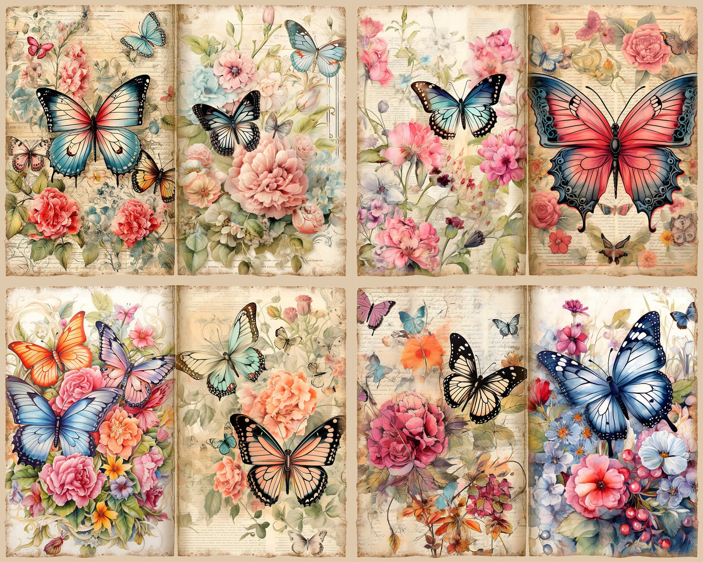RELEASE PAPER | Vintage Butterflies - Theme Pack Reusable Diamond Painting Release Paper