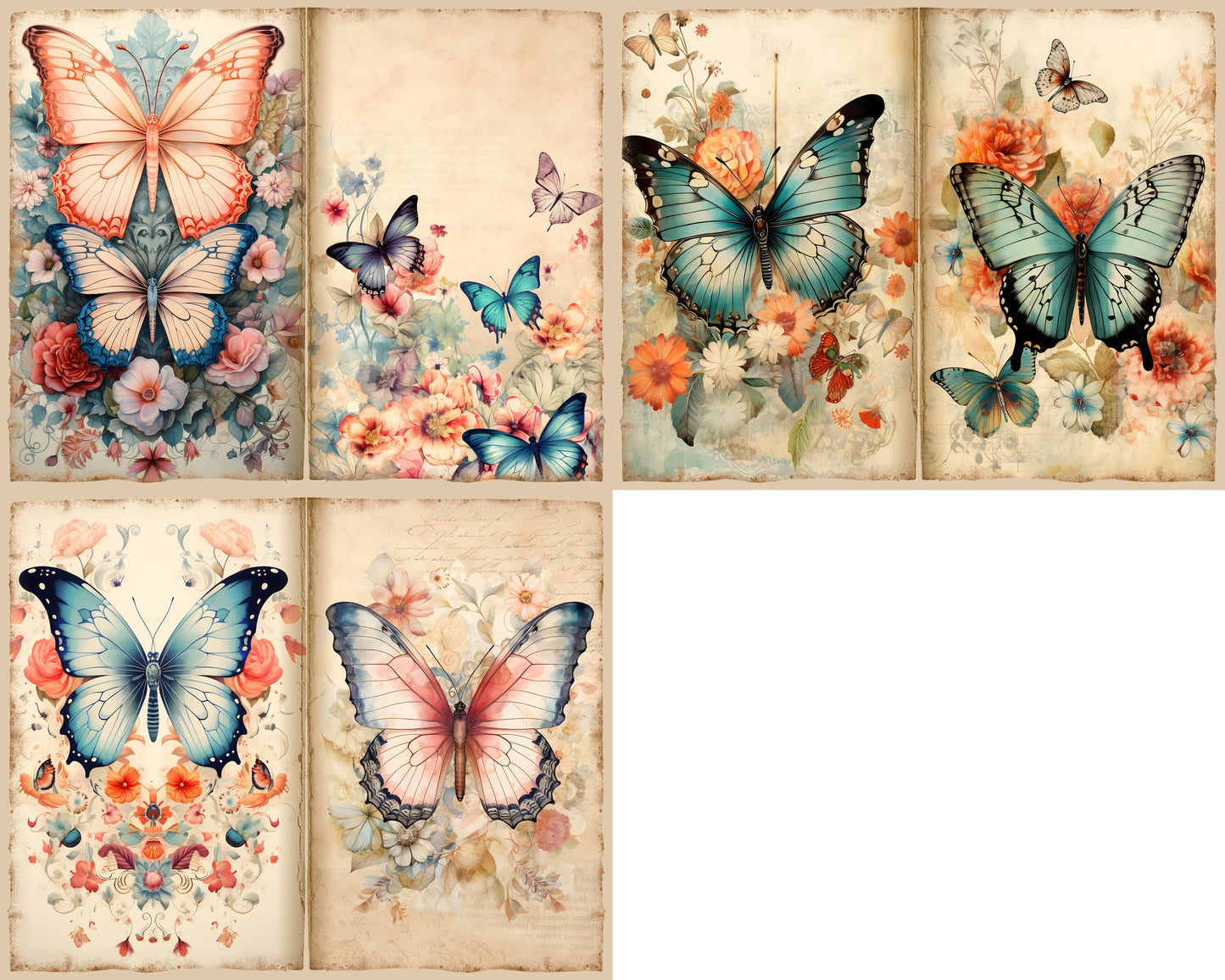 RELEASE PAPER | Vintage Butterflies - Theme Pack Reusable Diamond Painting Release Paper