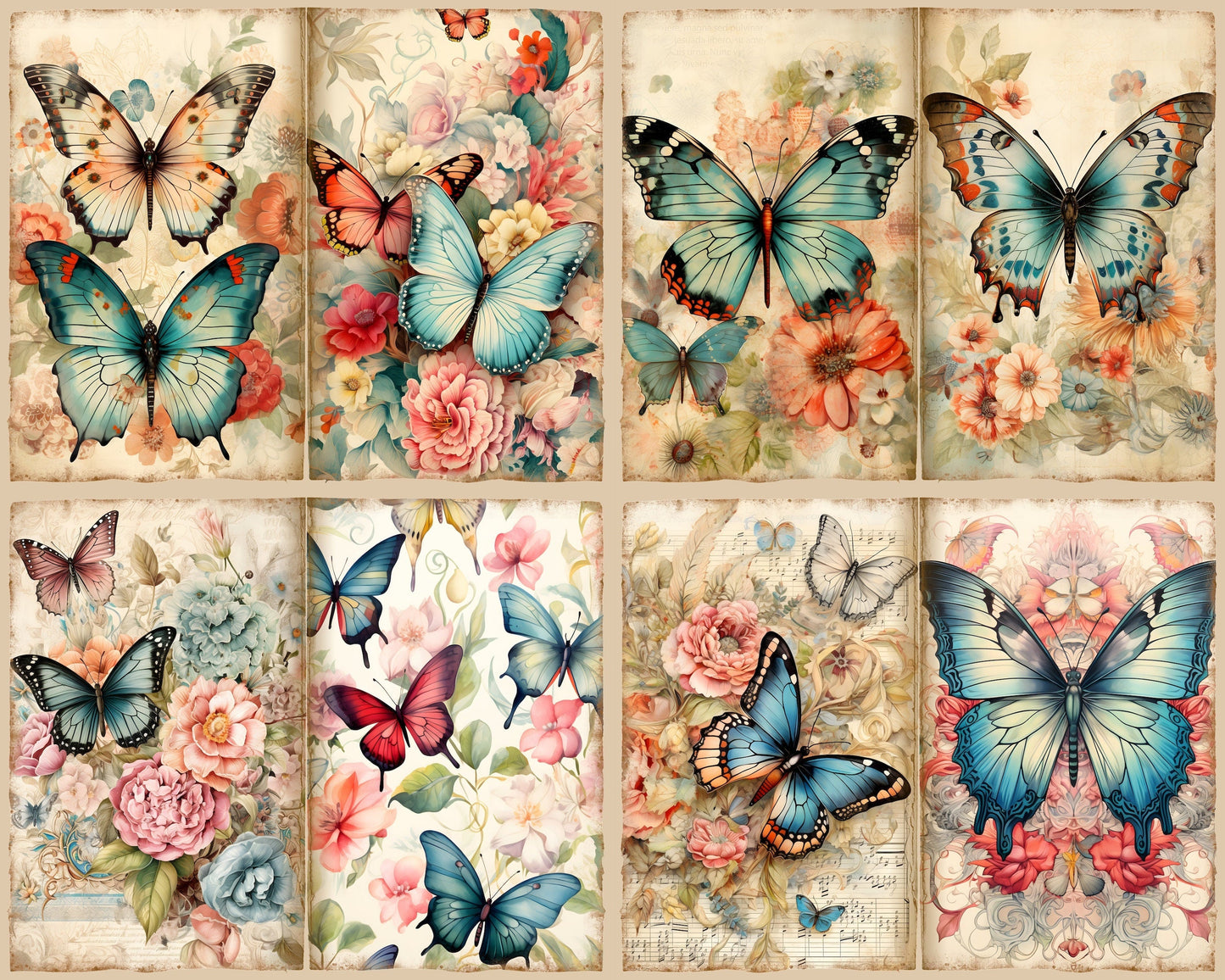 RELEASE PAPER | Vintage Butterflies - Theme Pack Reusable Diamond Painting Release Paper