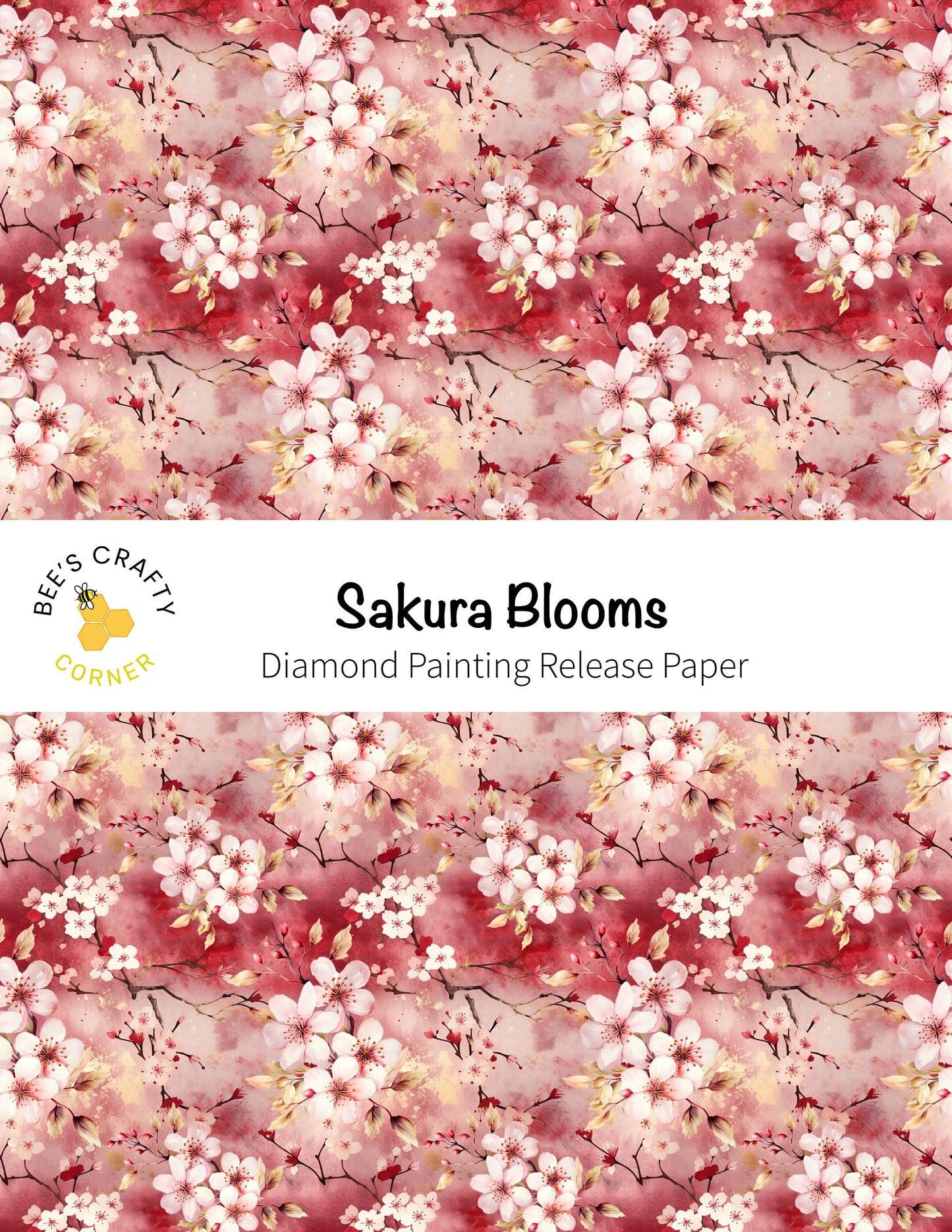 RELEASE PAPER | Sakura Blooms - Reusable Patterned Diamond Painting Release Paper