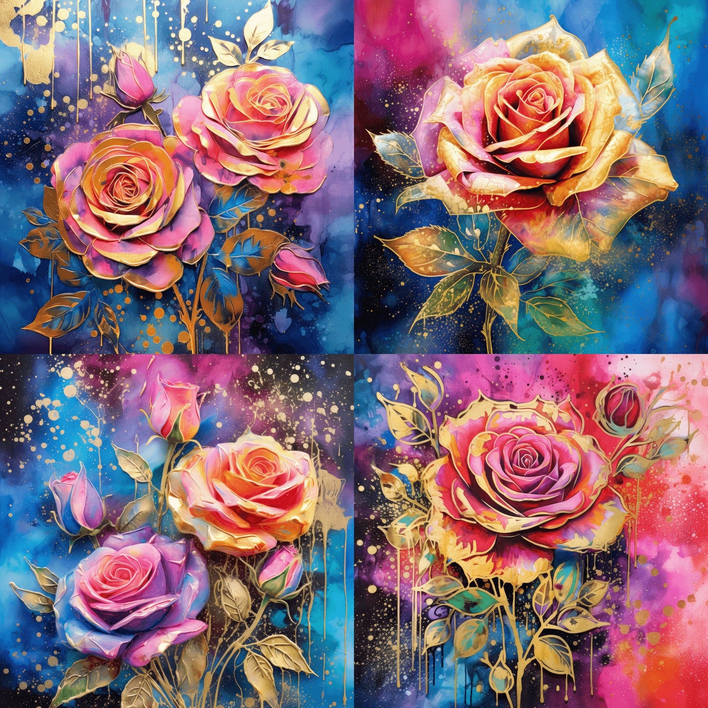 RELEASE PAPER | Holographic Roses - Theme Pack Reusable Diamond Painting Release Paper