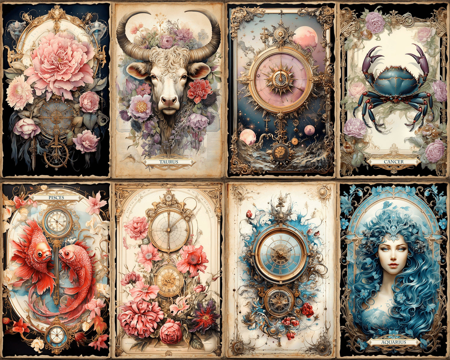 RELEASE PAPER | Zodiac Signs - Theme Pack Reusable Diamond Painting Release Paper