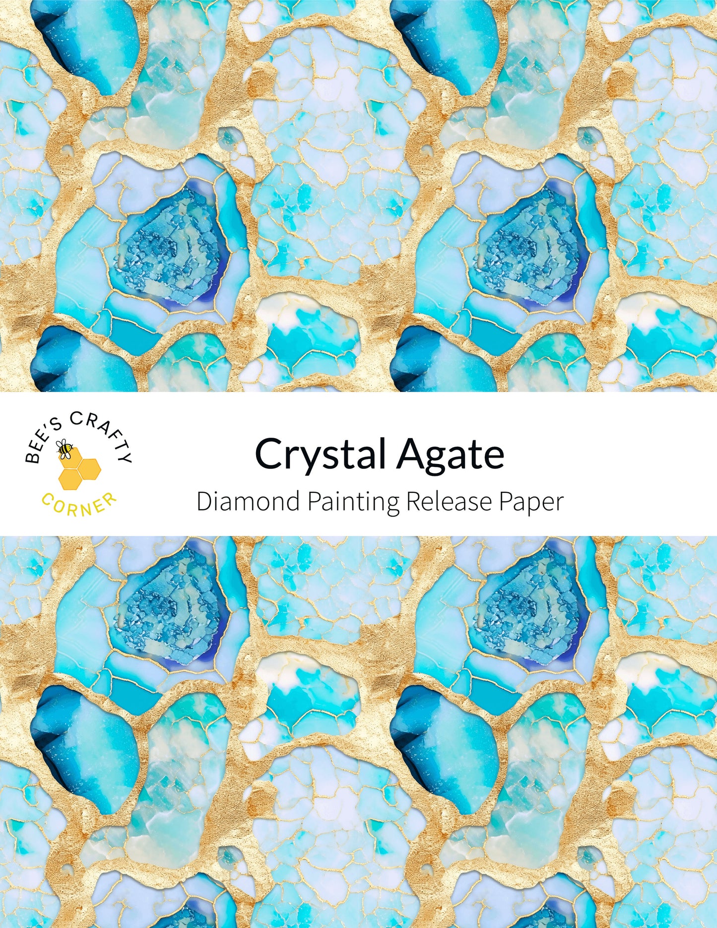 RELEASE PAPER | Crystal Agate - Reusable Patterned Diamond Painting Release Paper