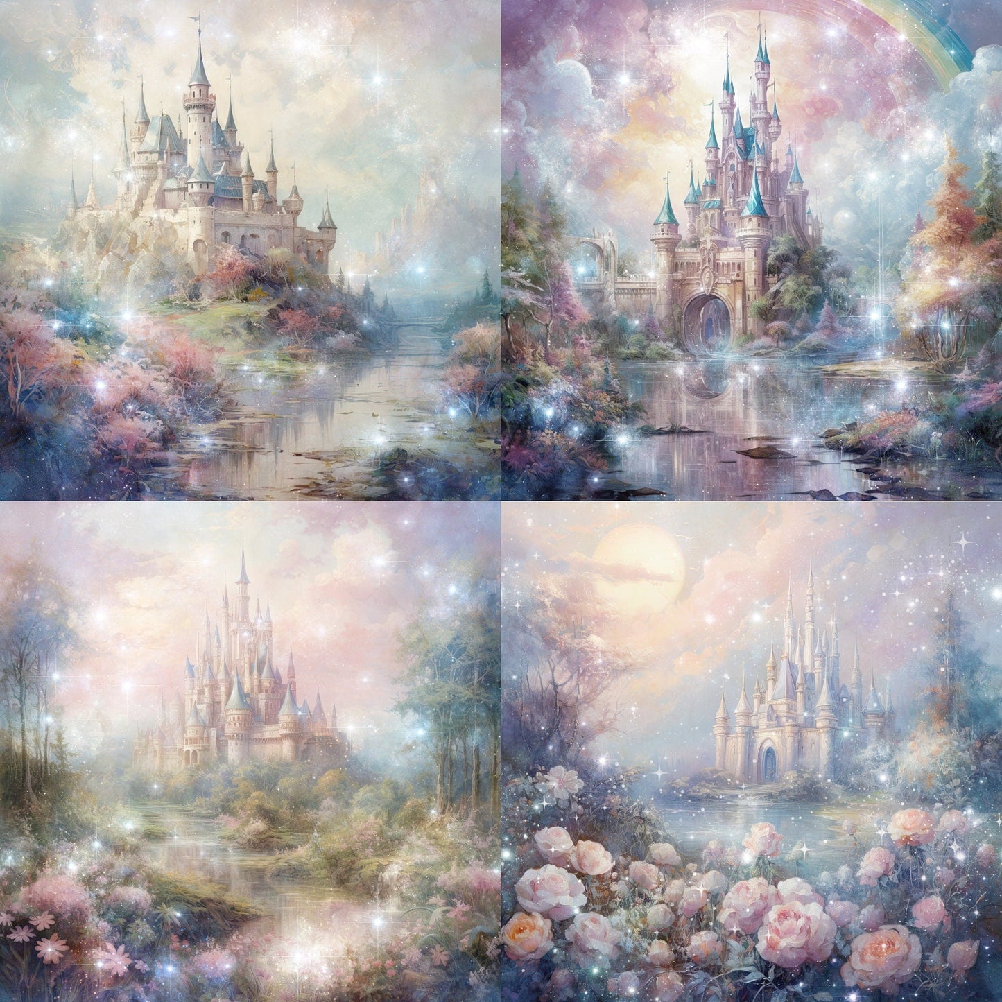 RELEASE PAPER | Fairytale Castles - Theme Pack Reusable Diamond Painting Release Paper