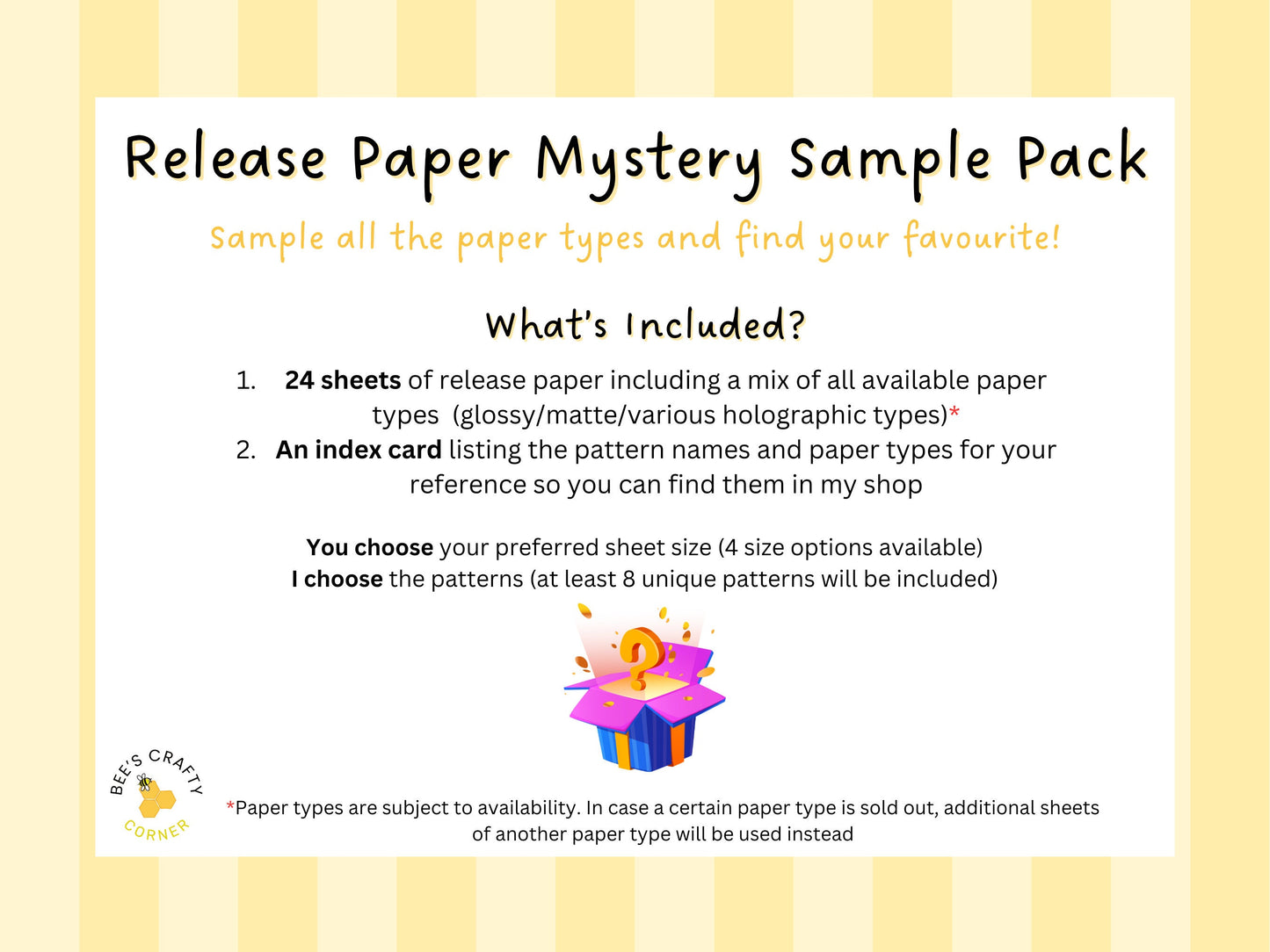 RELEASE PAPER | Release Paper Mystery Sample Pack - Reusable Patterned Diamond Painting Release Paper