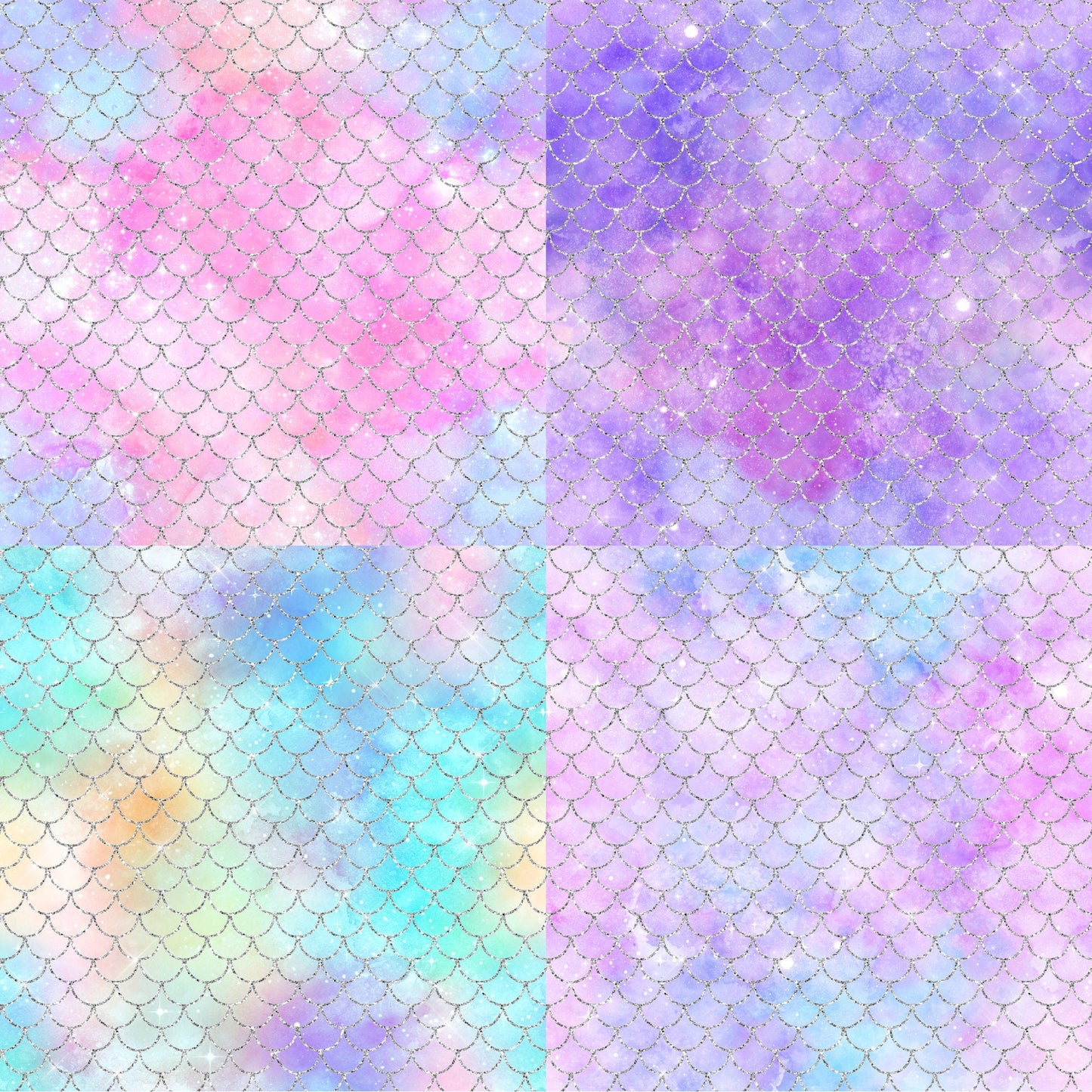RELEASE PAPER | Mermaid Glitter Galaxy - Theme Pack Reusable Diamond Painting Release Paper