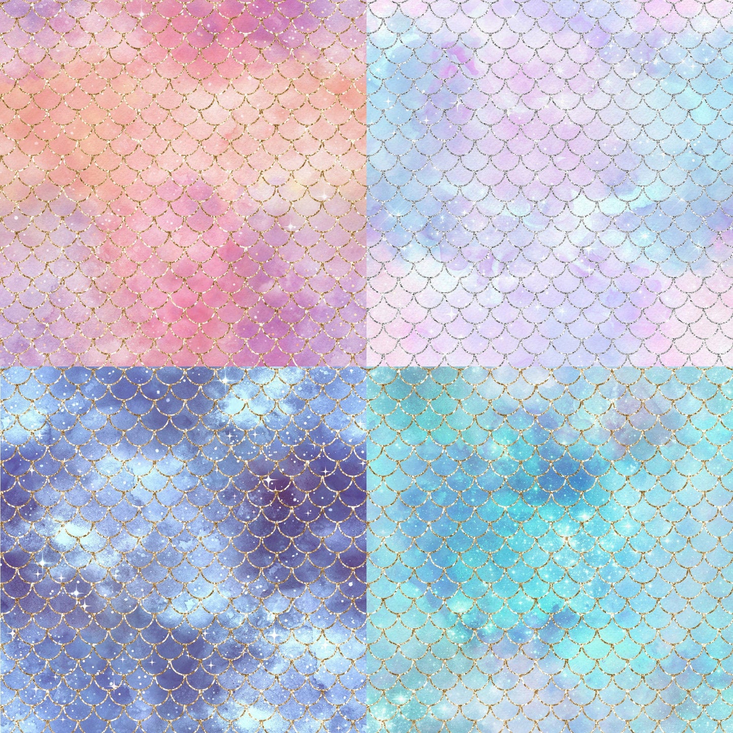 RELEASE PAPER | Mermaid Glitter Galaxy - Theme Pack Reusable Diamond Painting Release Paper