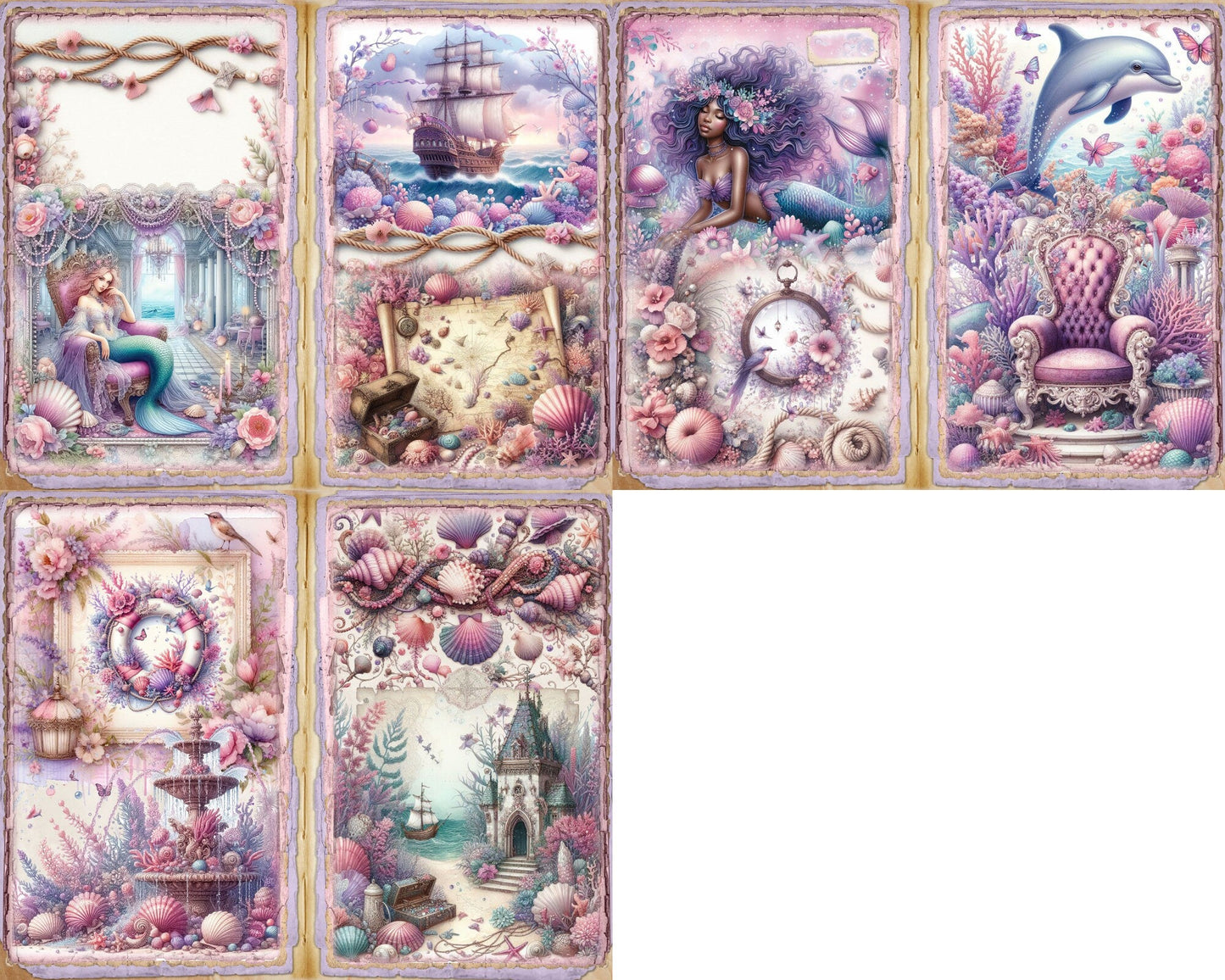 RELEASE PAPER | Pastel Ocean Treasures - Theme Pack Reusable Diamond Painting Release Paper