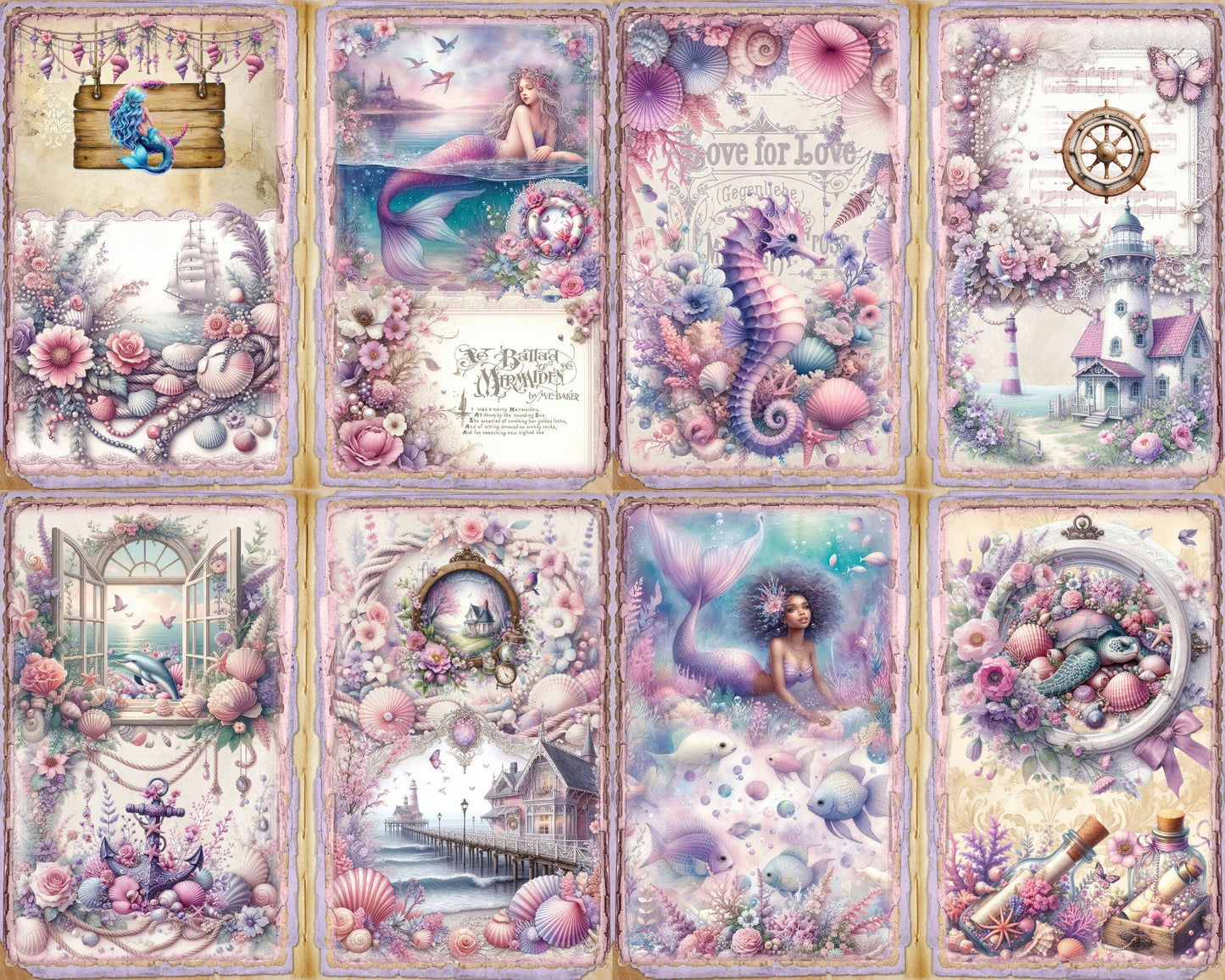 RELEASE PAPER | Pastel Ocean Treasures - Theme Pack Reusable Diamond Painting Release Paper