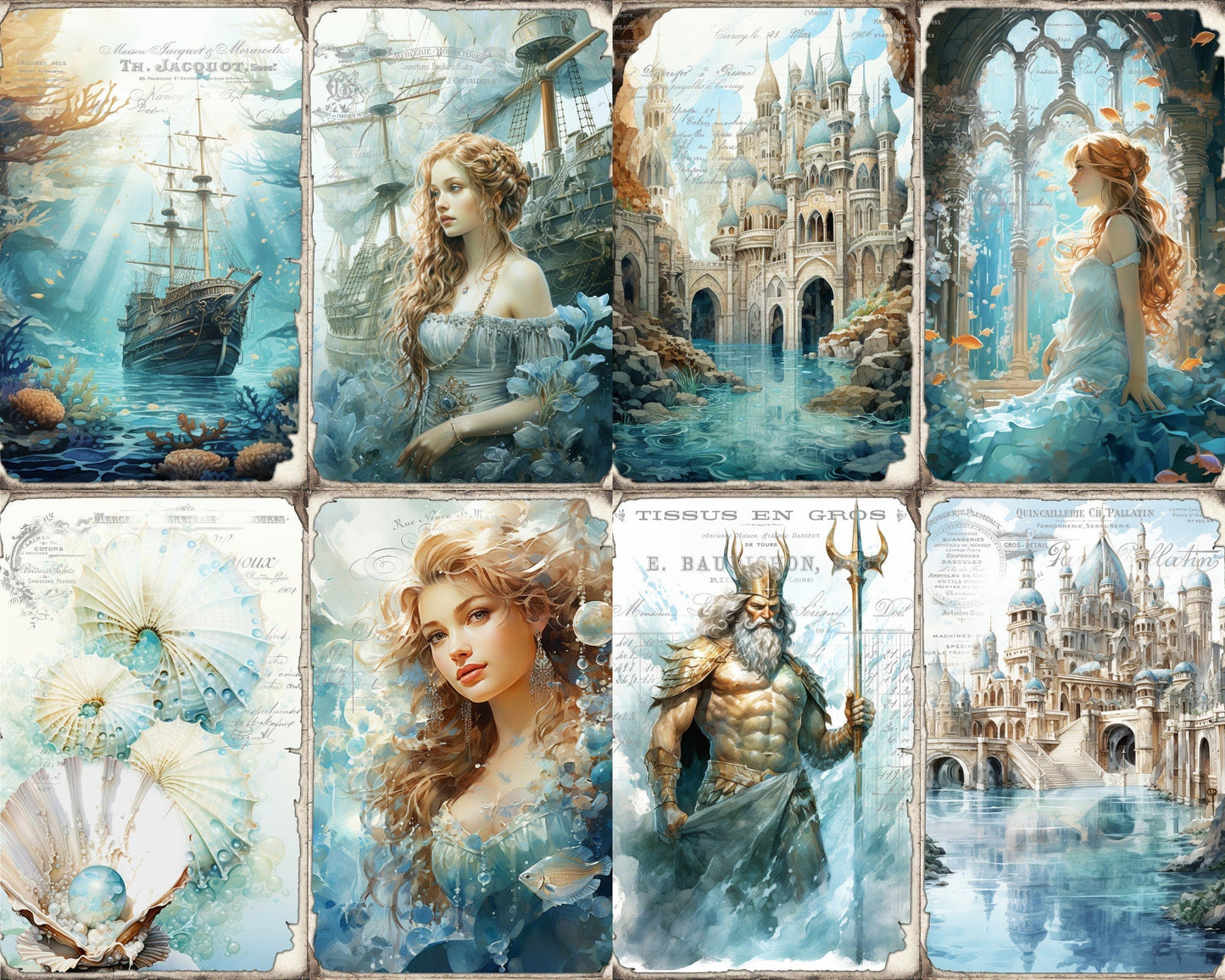 RELEASE PAPER | Mermaid Kingdom - Theme Pack Reusable Diamond Painting Release Paper